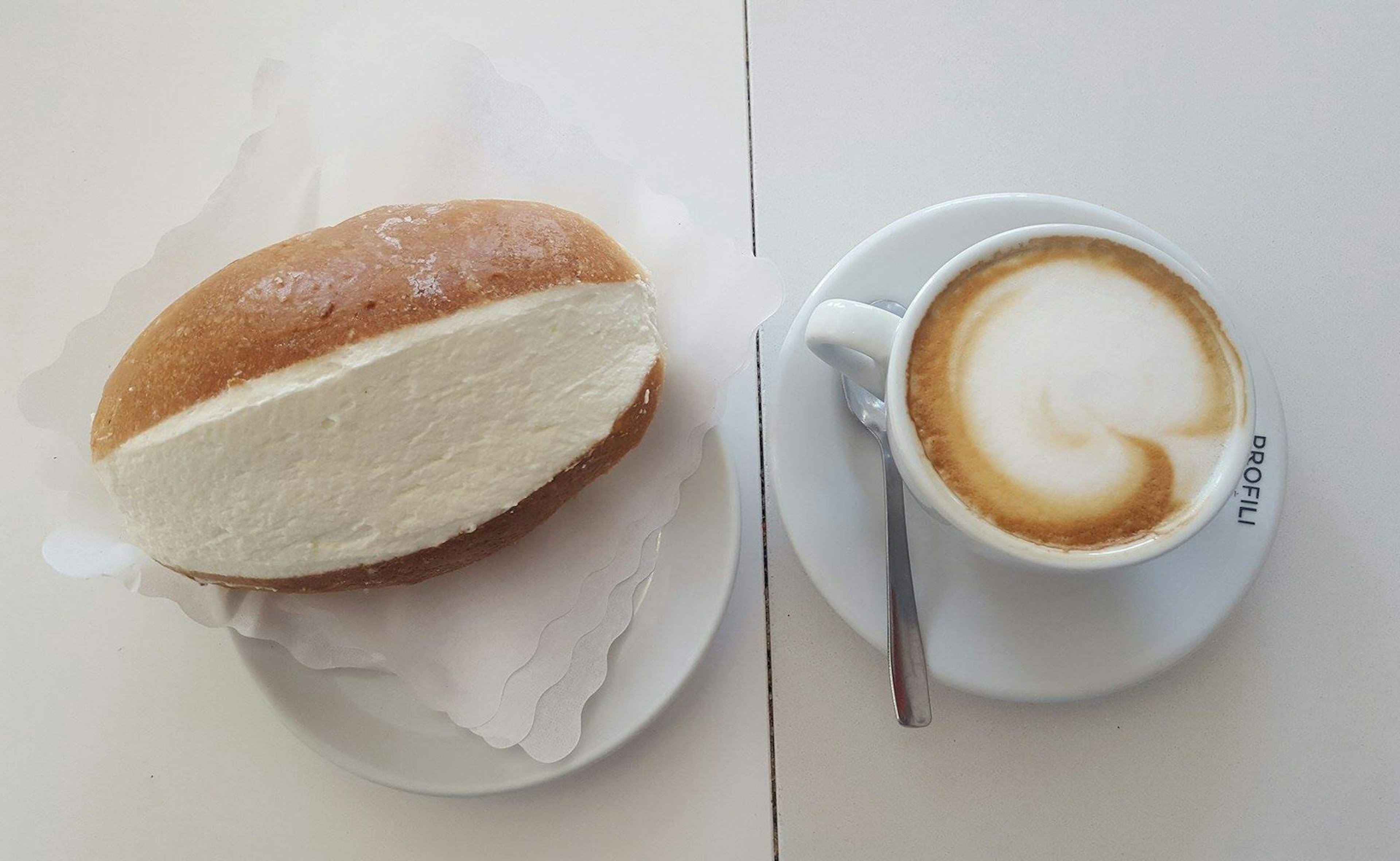 A creamy maritozzo is the perfect accompaniment for your cappuccino