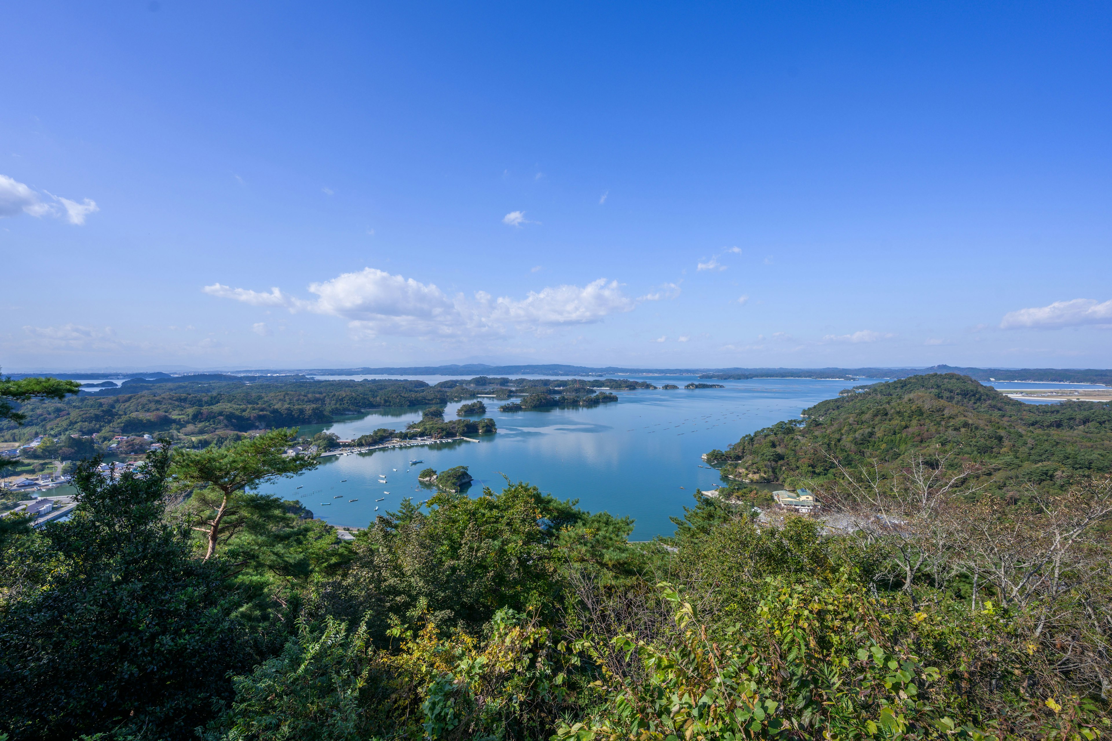 A view of Matsushima Bay from the hilltop.