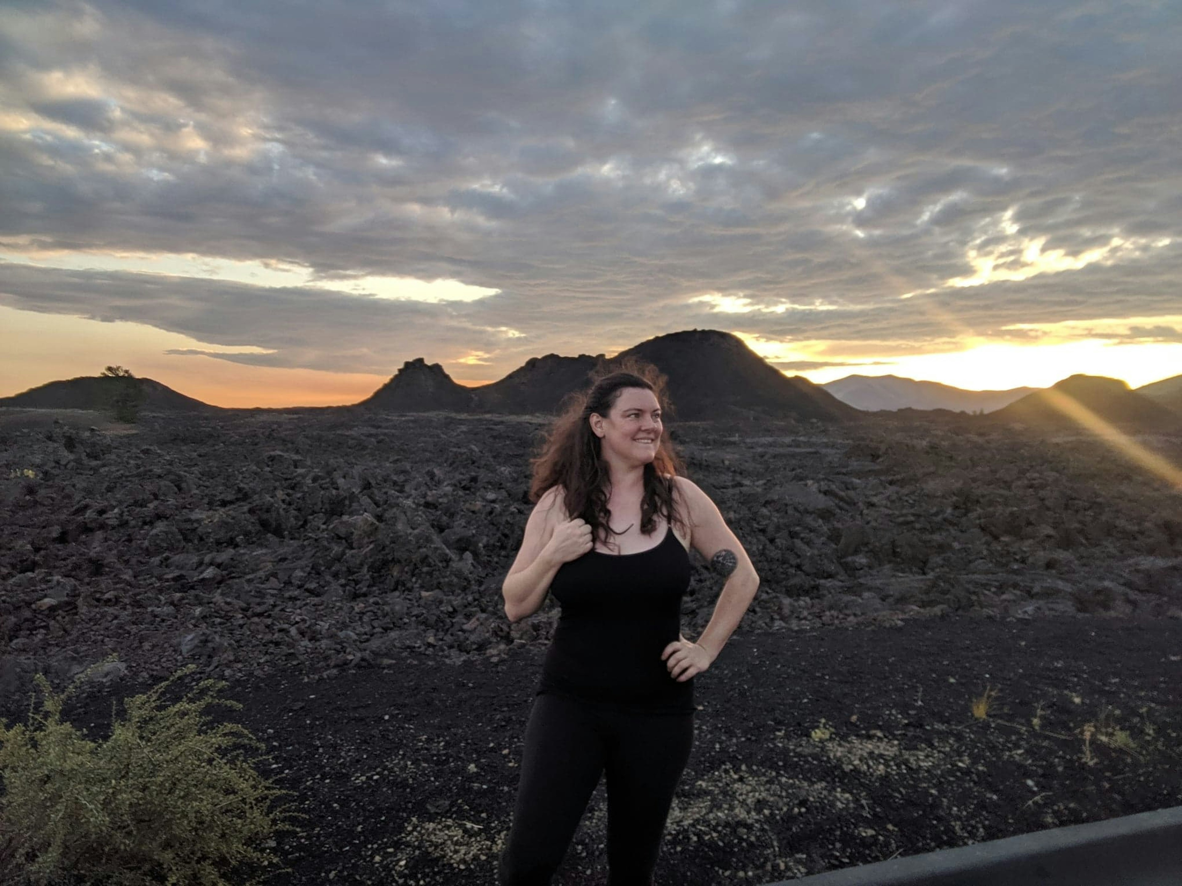 Meghan O'Dea in Craters of the Moon National Park