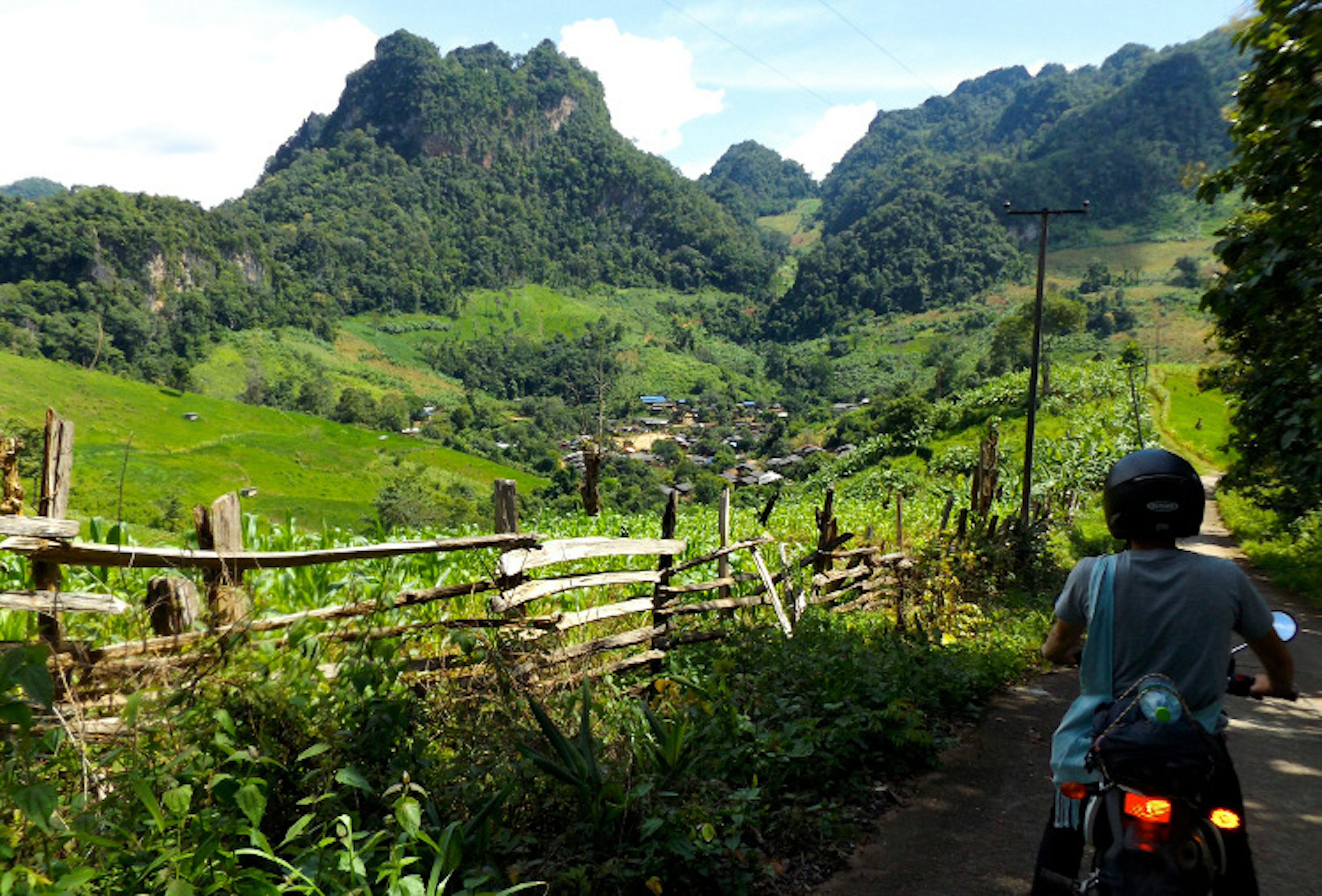 Motorcycle rider taking in the view of the Mae Hon Son loop, Thailand. Image by Jack Southan Lonely Planet