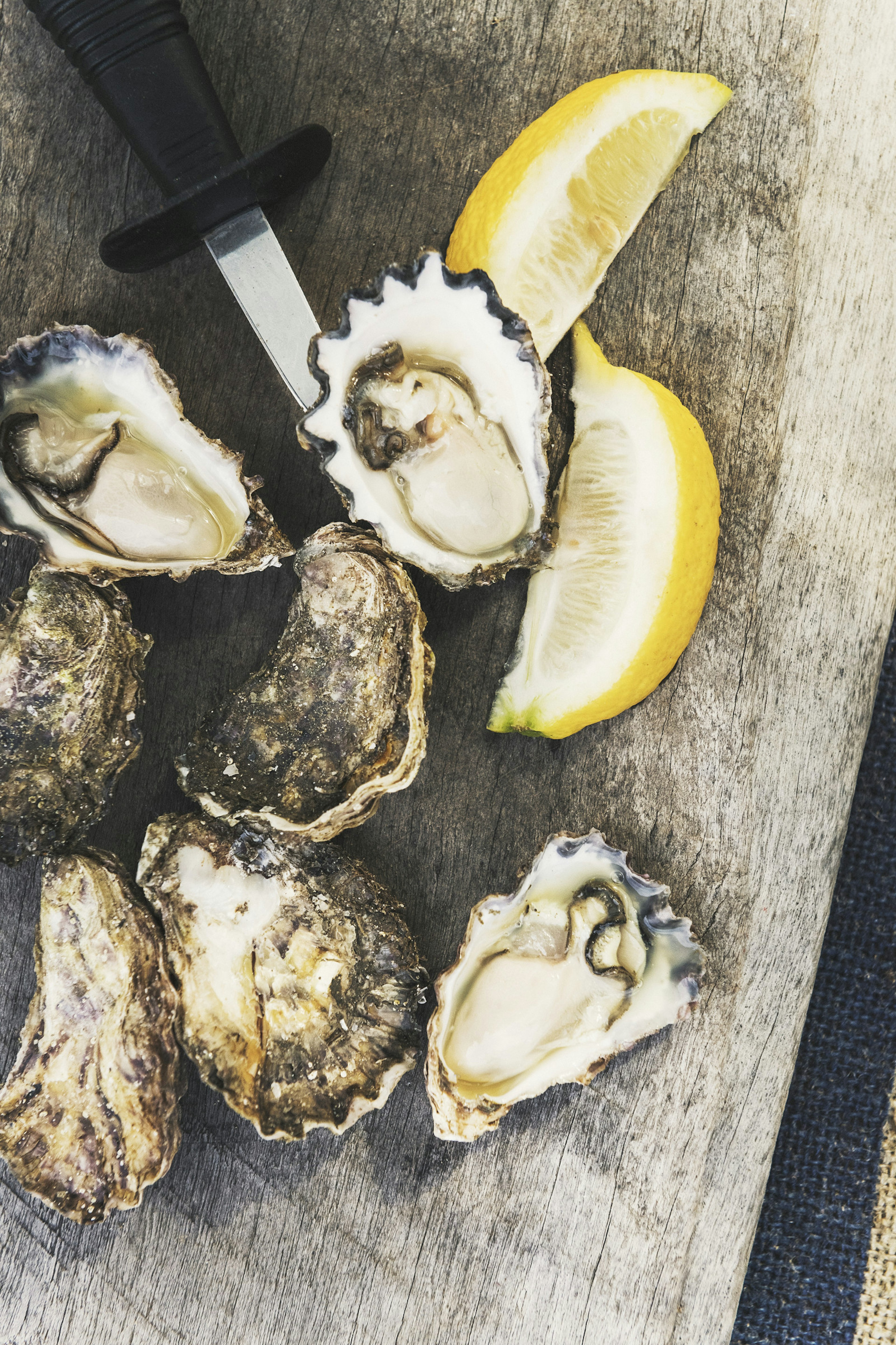 Fresh oysters ready to be eaten