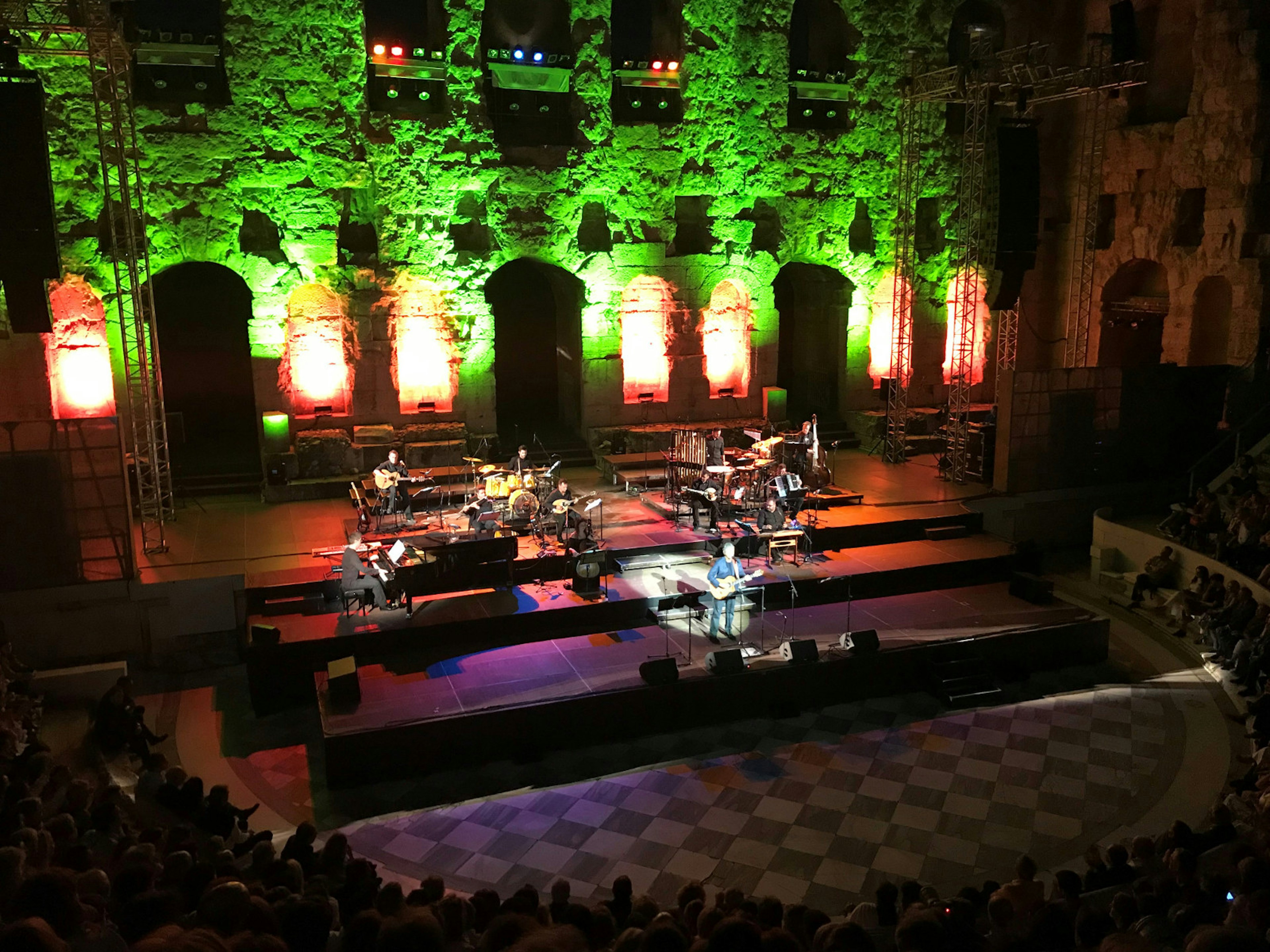 Musicians performing at the Odeon of Herodes Atticus