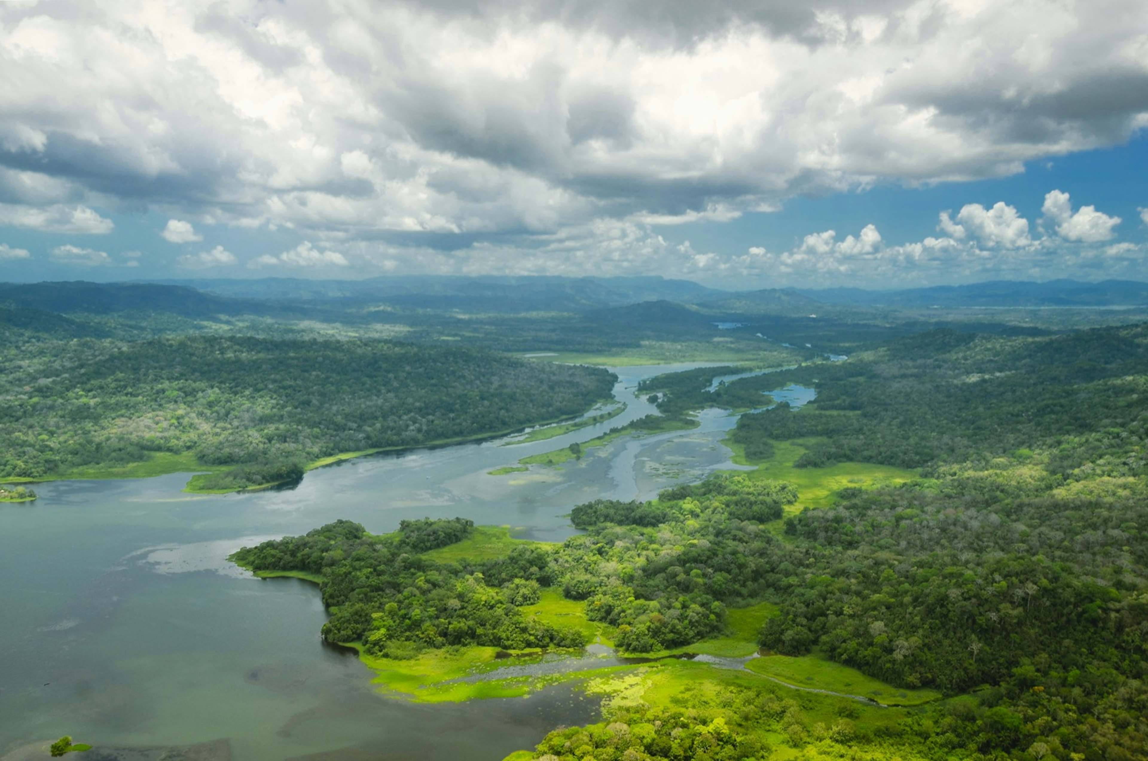 Aerial view of Panama Canal on the Atlantic side © Shutterstock