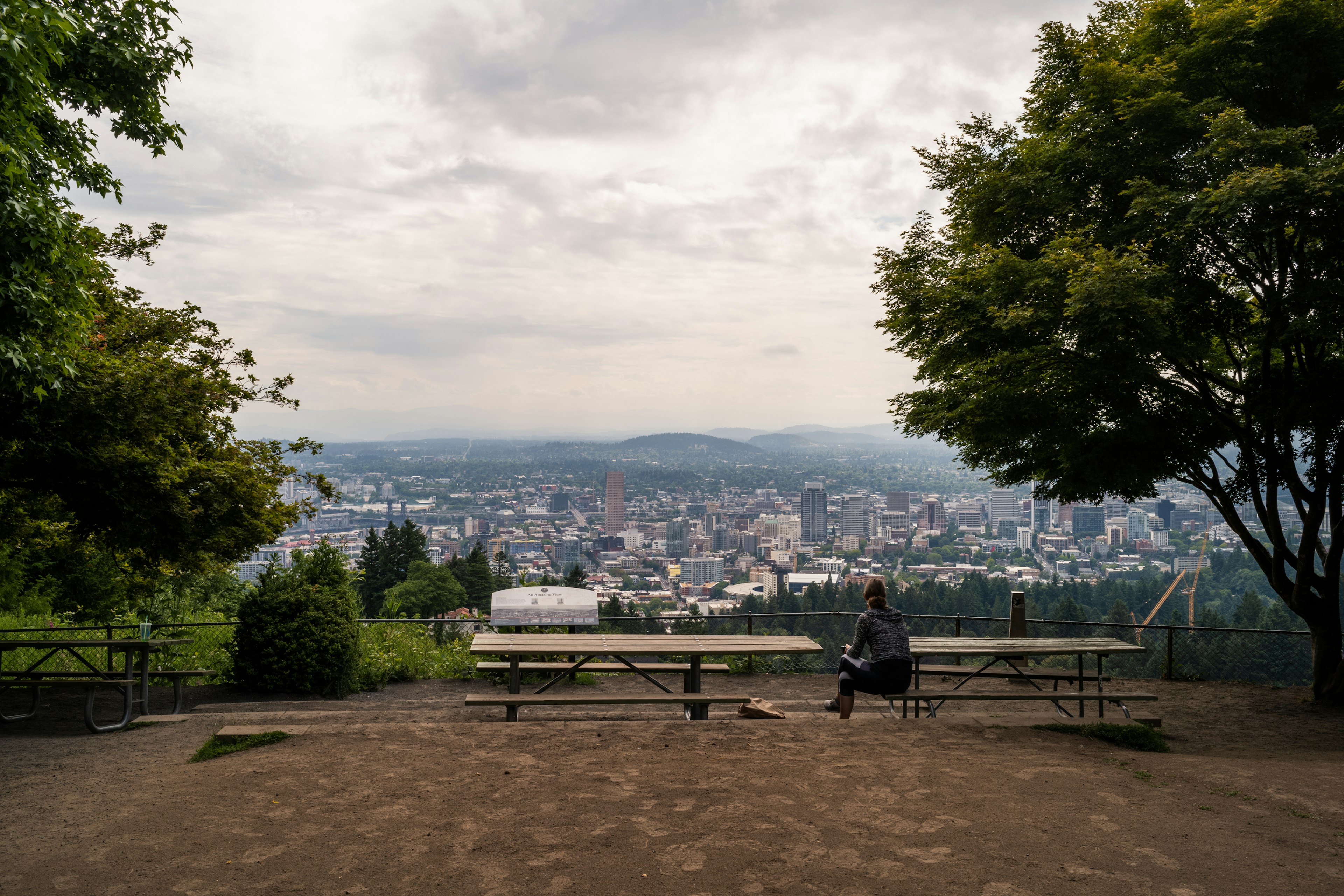 Halloween brings moody views over the Portland skyline. Justin Katigbak, via Travel Portland