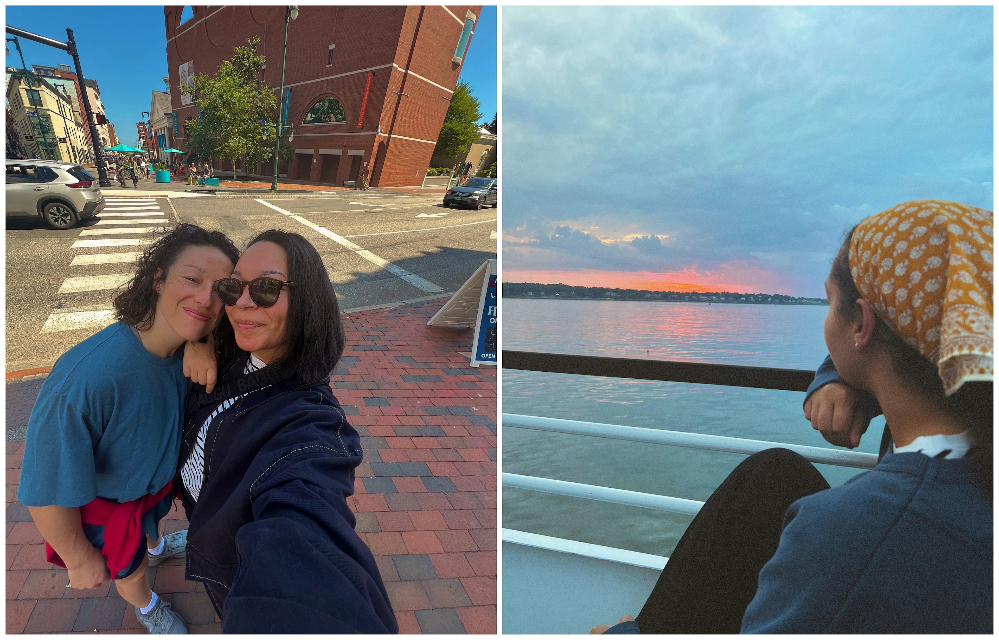 Rachel and her wife in Portland, Maine