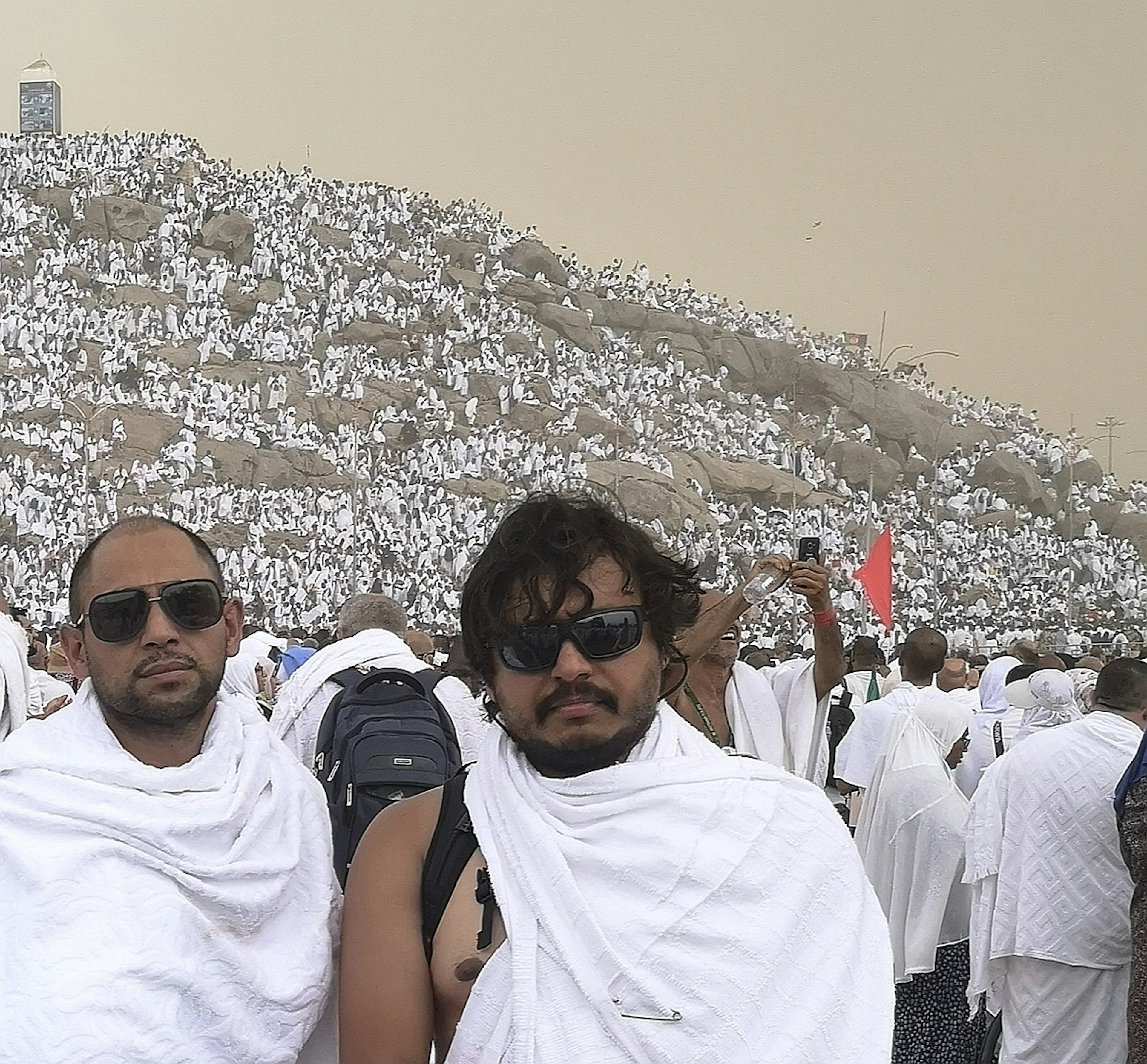 Rafique and Tharik near the Mountain of Mercy