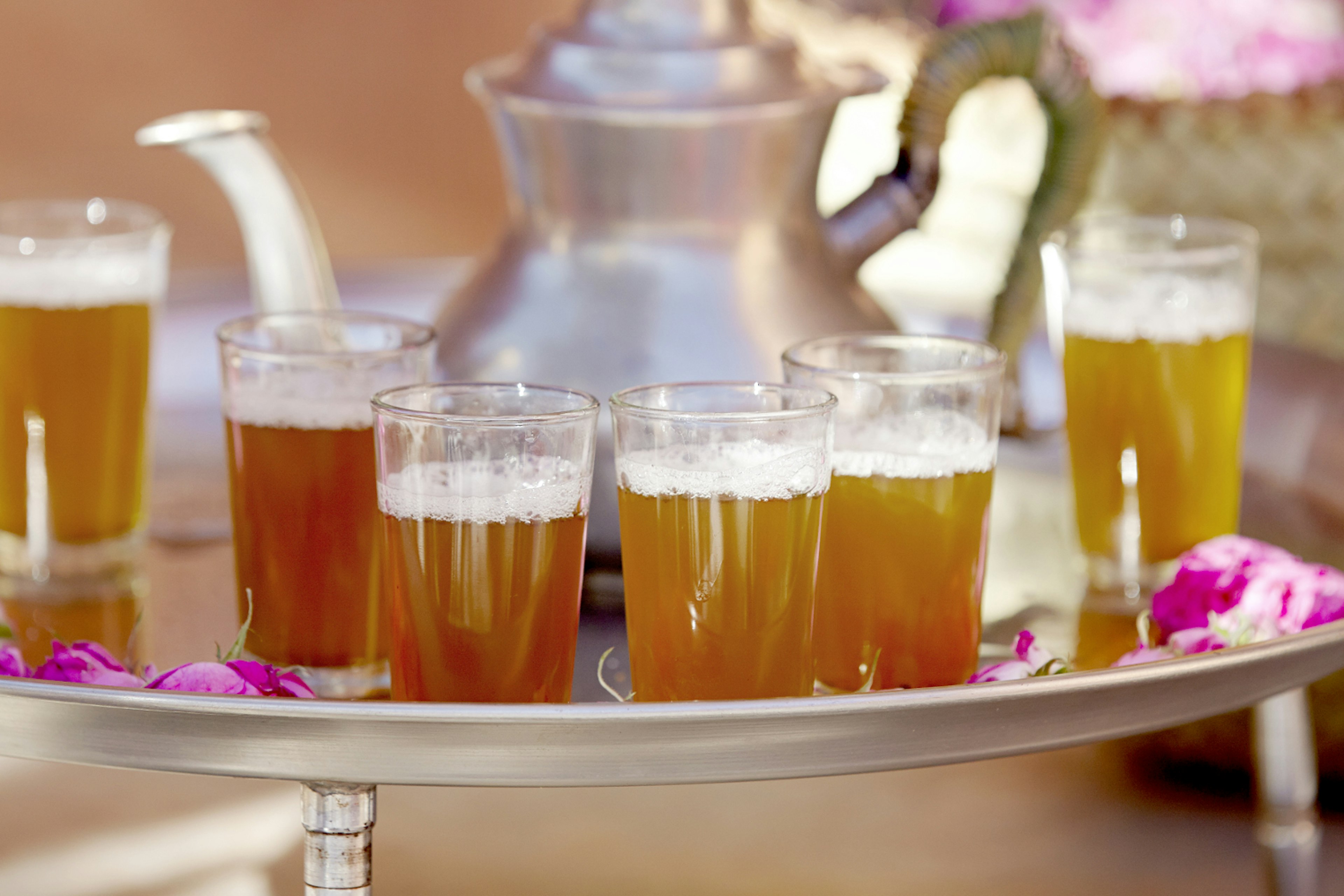 Rose Tea in a family home in the village of H'dida, Morocco.