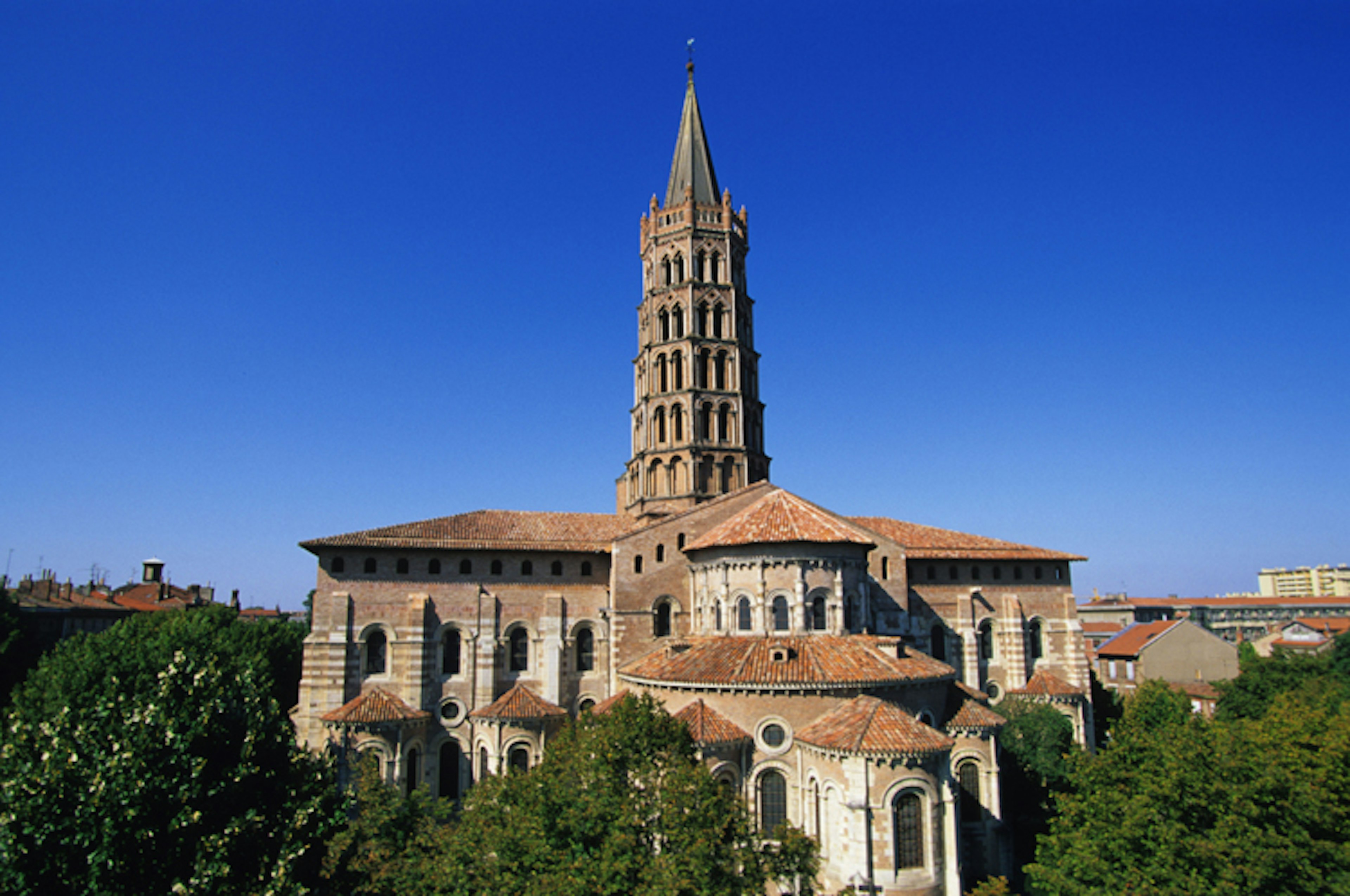 The striking octogonal spire of Basilique St-Sernin. Image by Anger O./ The Image Bank / Getty Images.