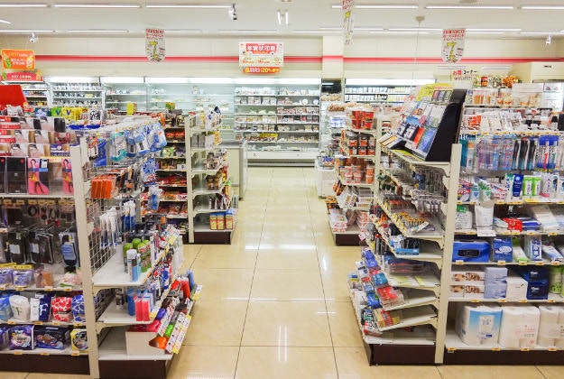 Inside a Seven-Eleven store, Tokyo.