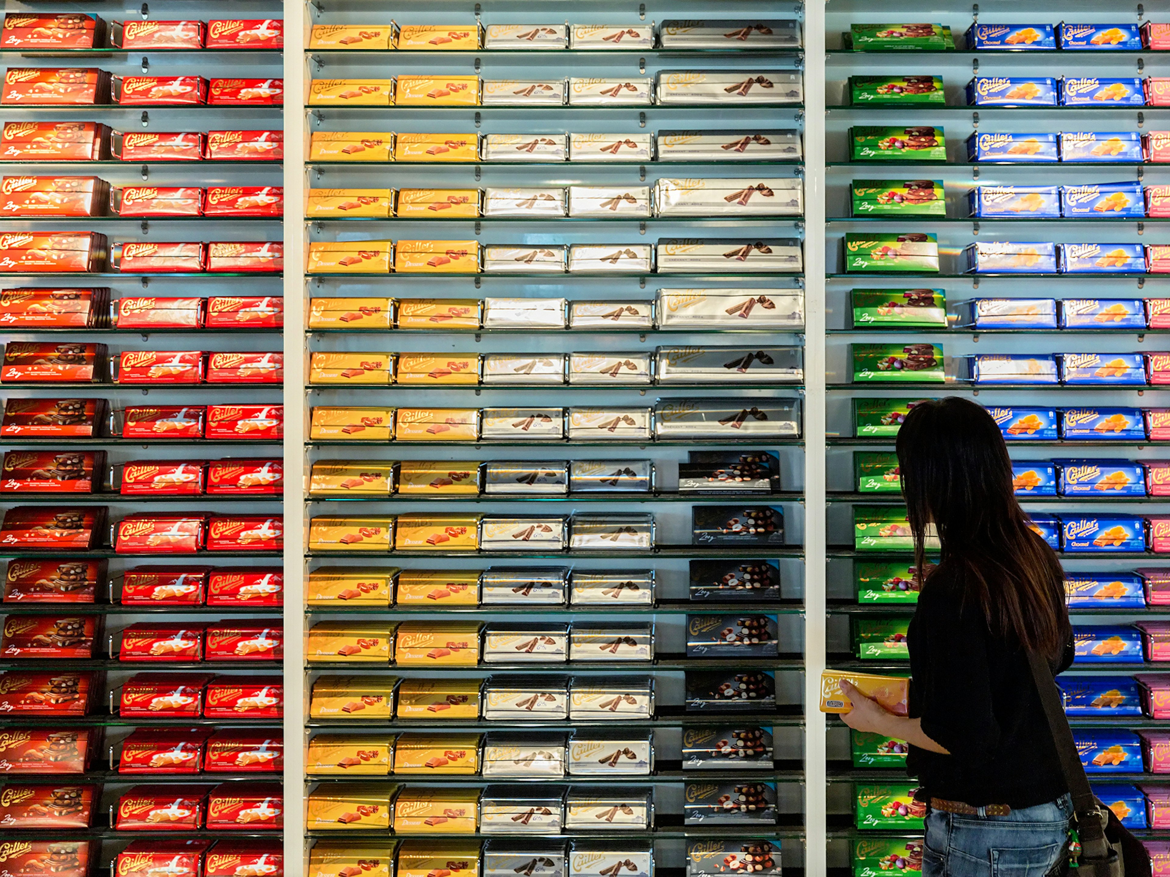 You'll not be stuck for choice at the Cailler factory chocolate shop © Carsten Reisinger / Shutterstock