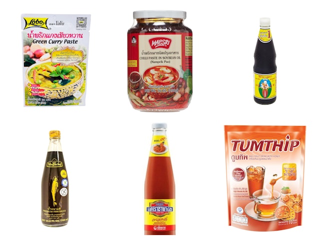 Selection of Thai pantry staples