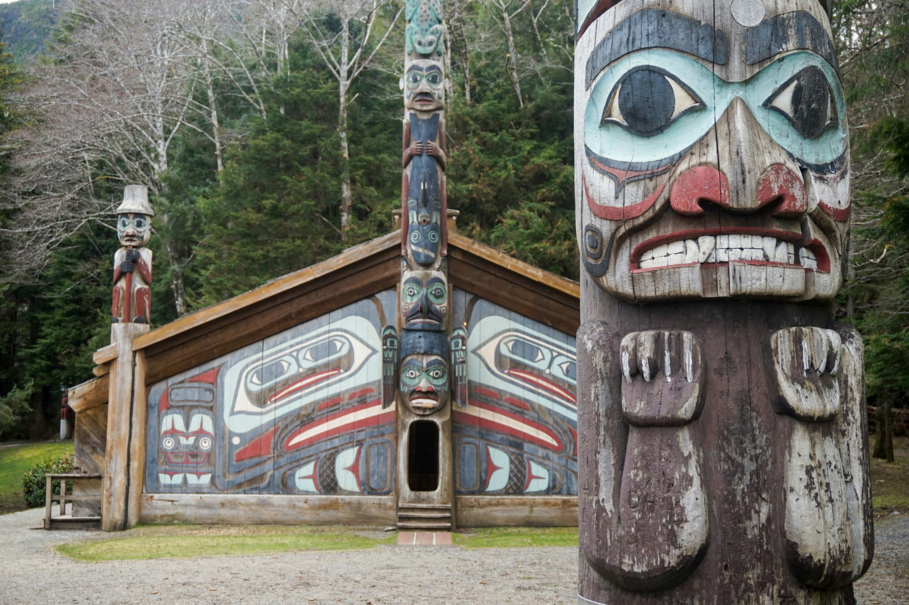 Totem Poles at Totem Bight State Park in Ketchikan