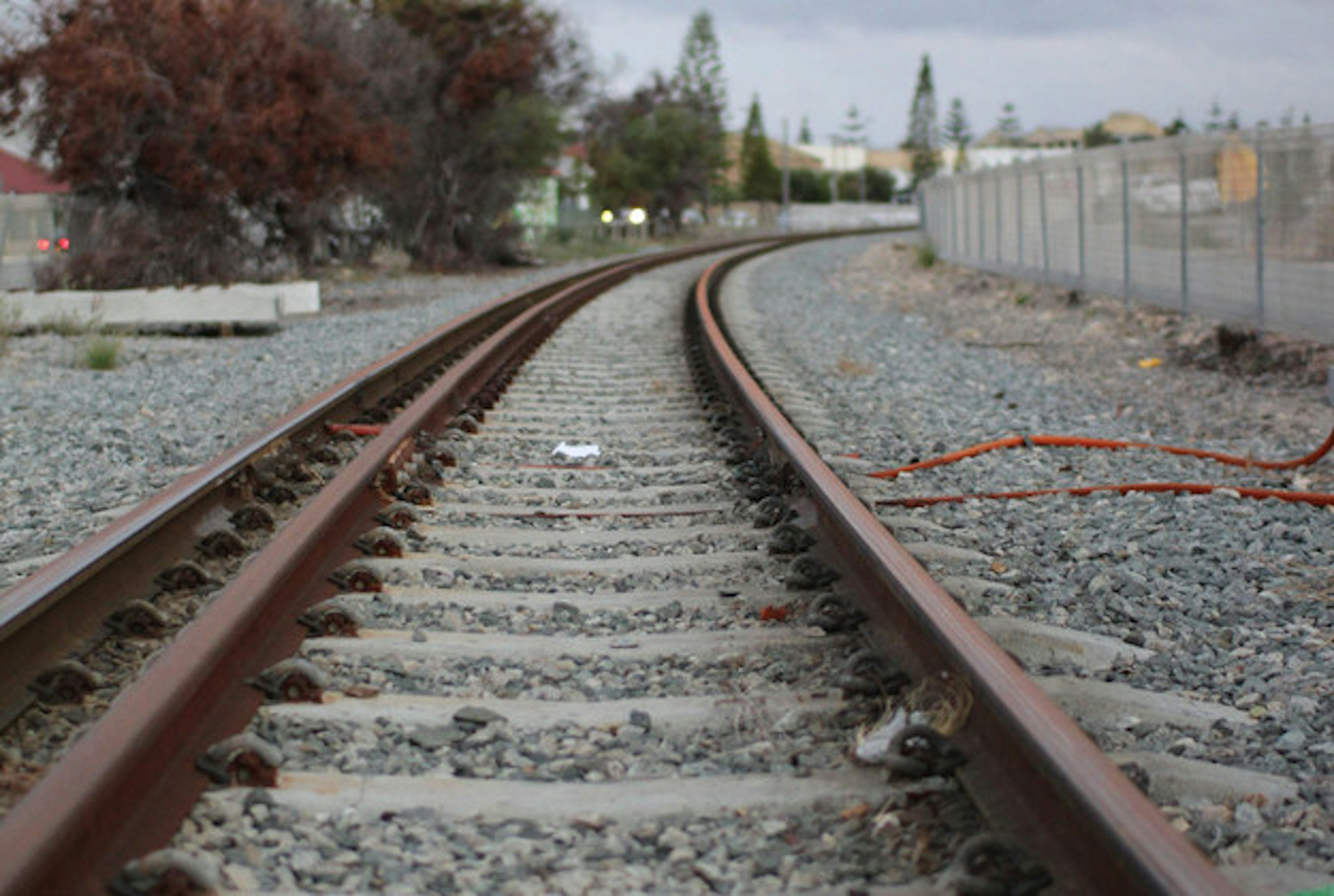 Train tracks into Perth.