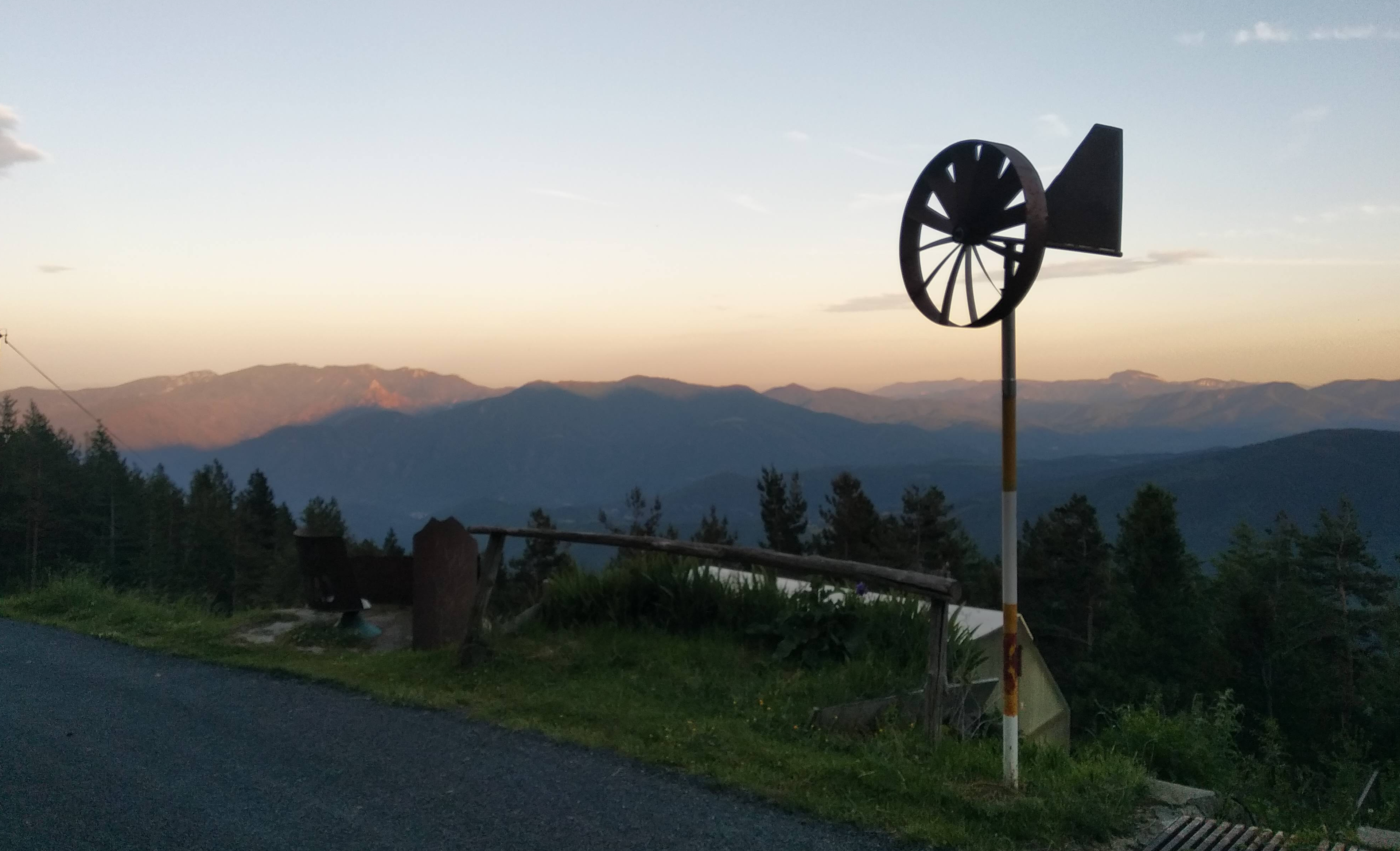 View from Batere with a weather vane.