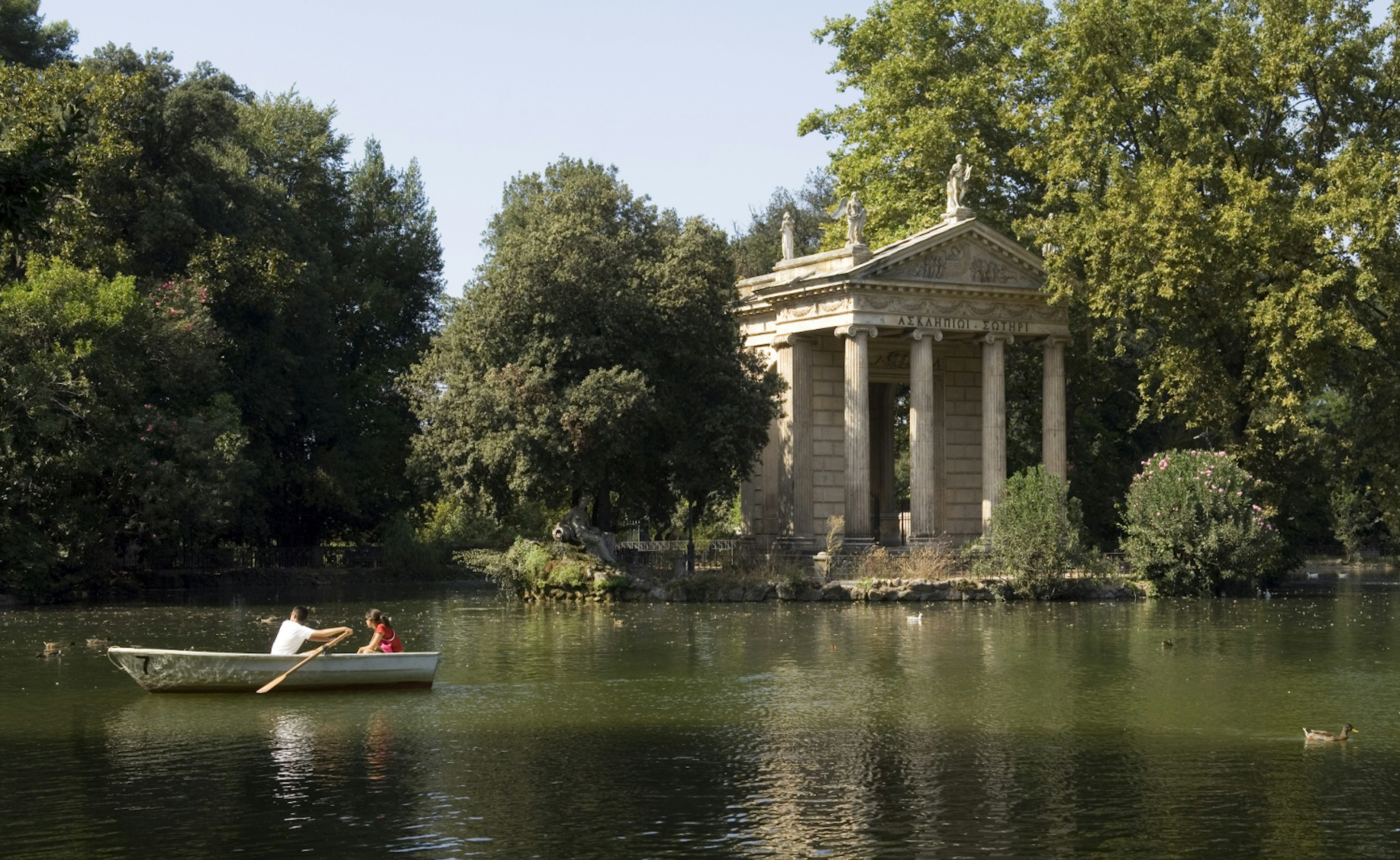 Boating on the lake in Villa Borghese