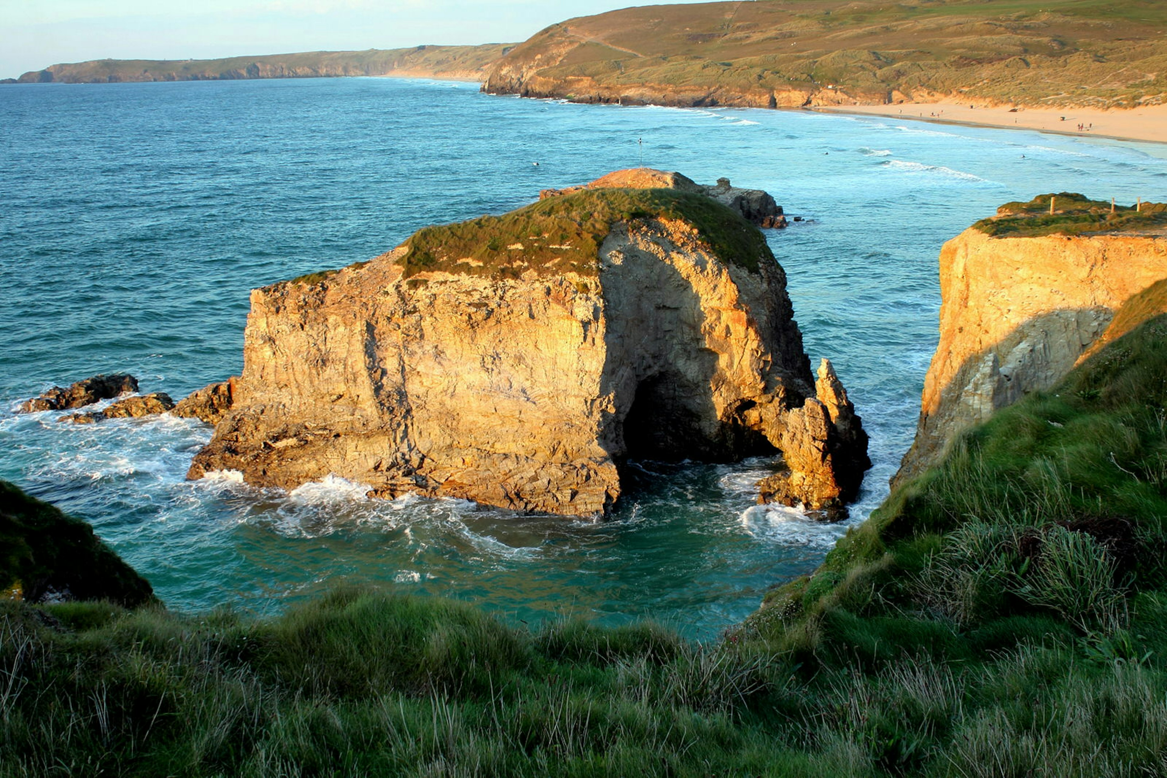 Evening light at Watergate Bay