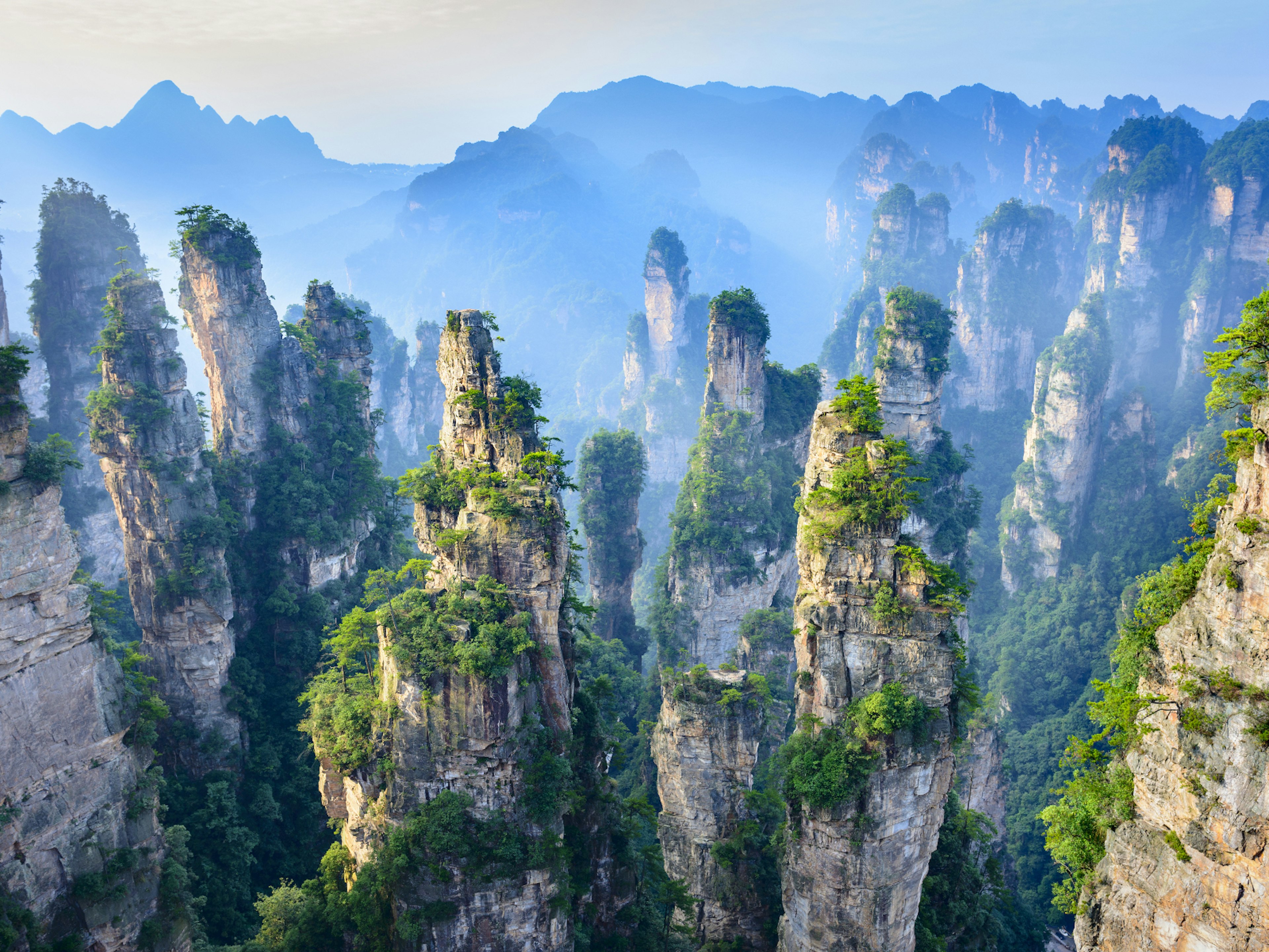 The karst landscapes of Zhangjiajie, China