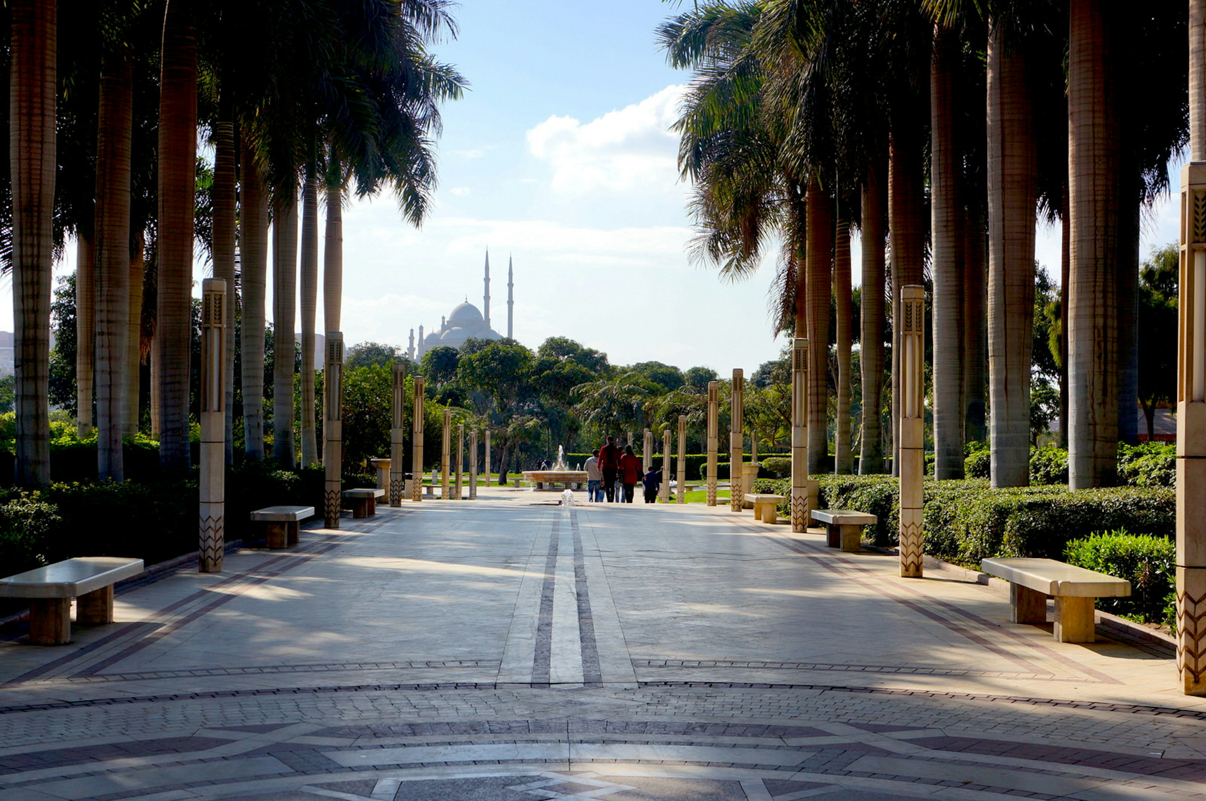 Family walking through Al Azhar Park, Cairo. Image by Karima Hassan Ragab / Lonely Planet