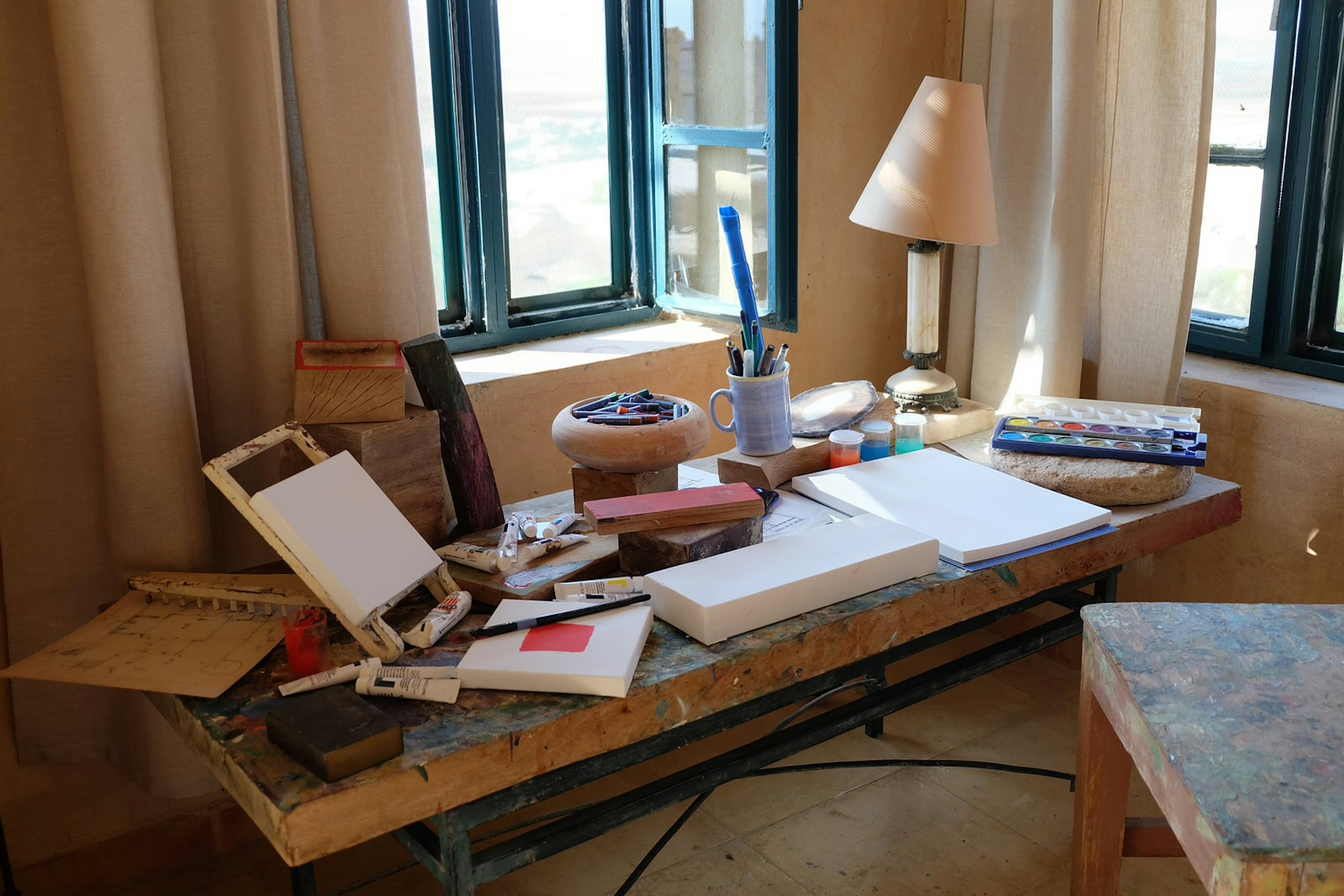 Artist's studio at Beit Al Fannan, Pella, Jordan © Baraka Destinations