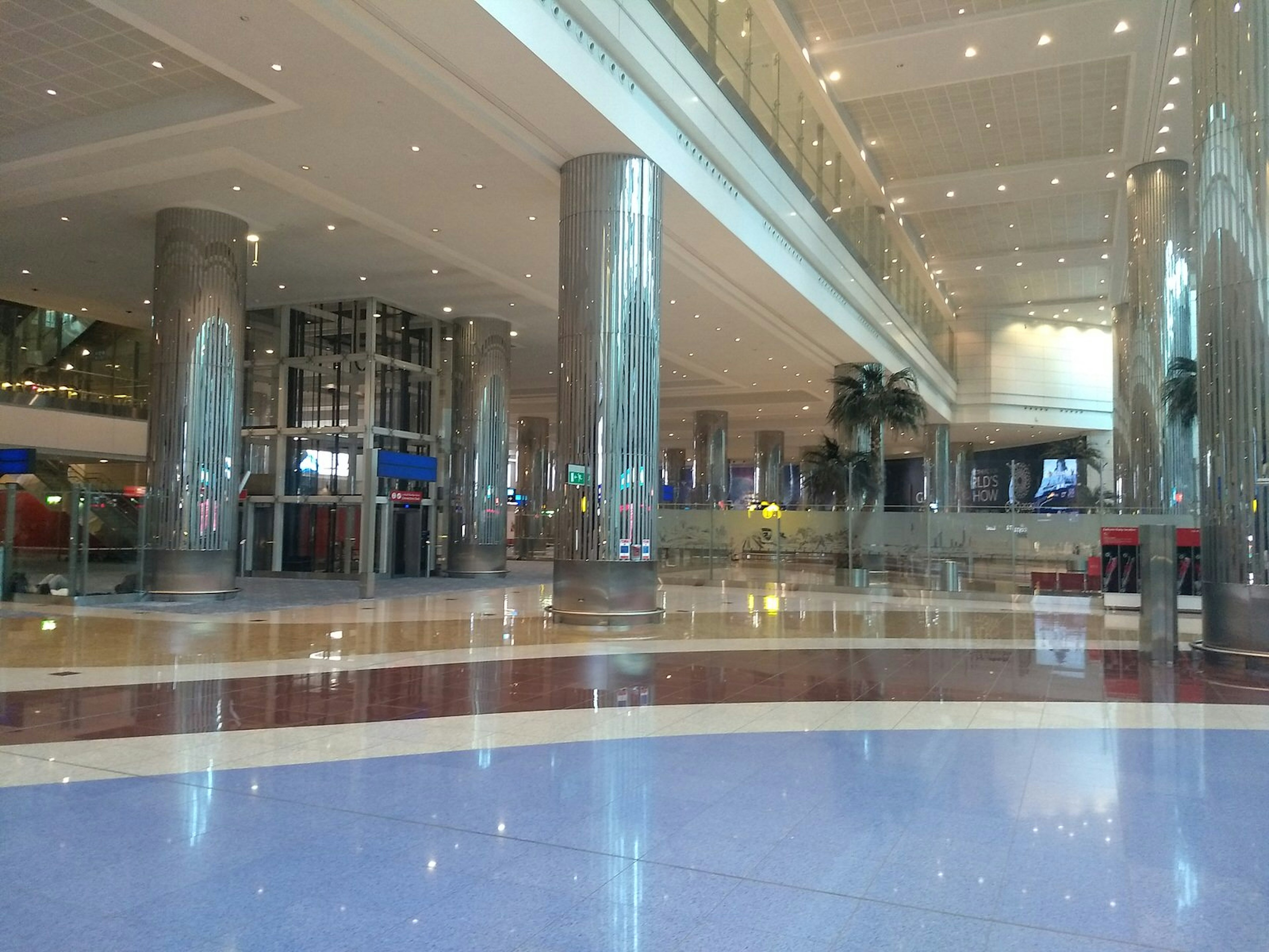 An empty Dubai airport