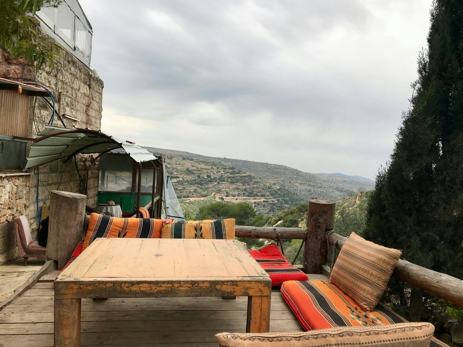 Seating area at Hosh Jasmin © Shira Rubin / Lonely Planet