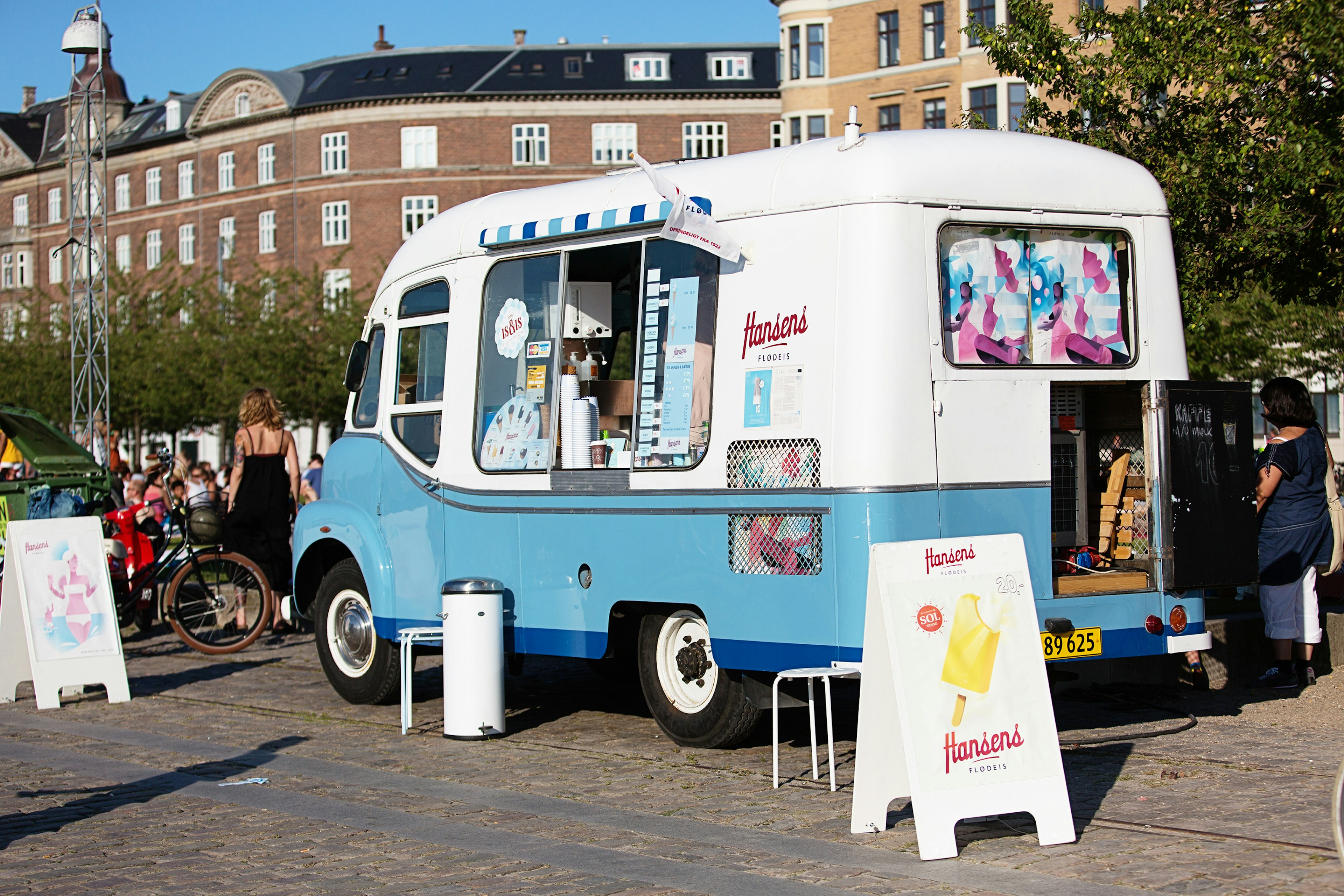 Old-fashioned ice cream truck in Copenhagen