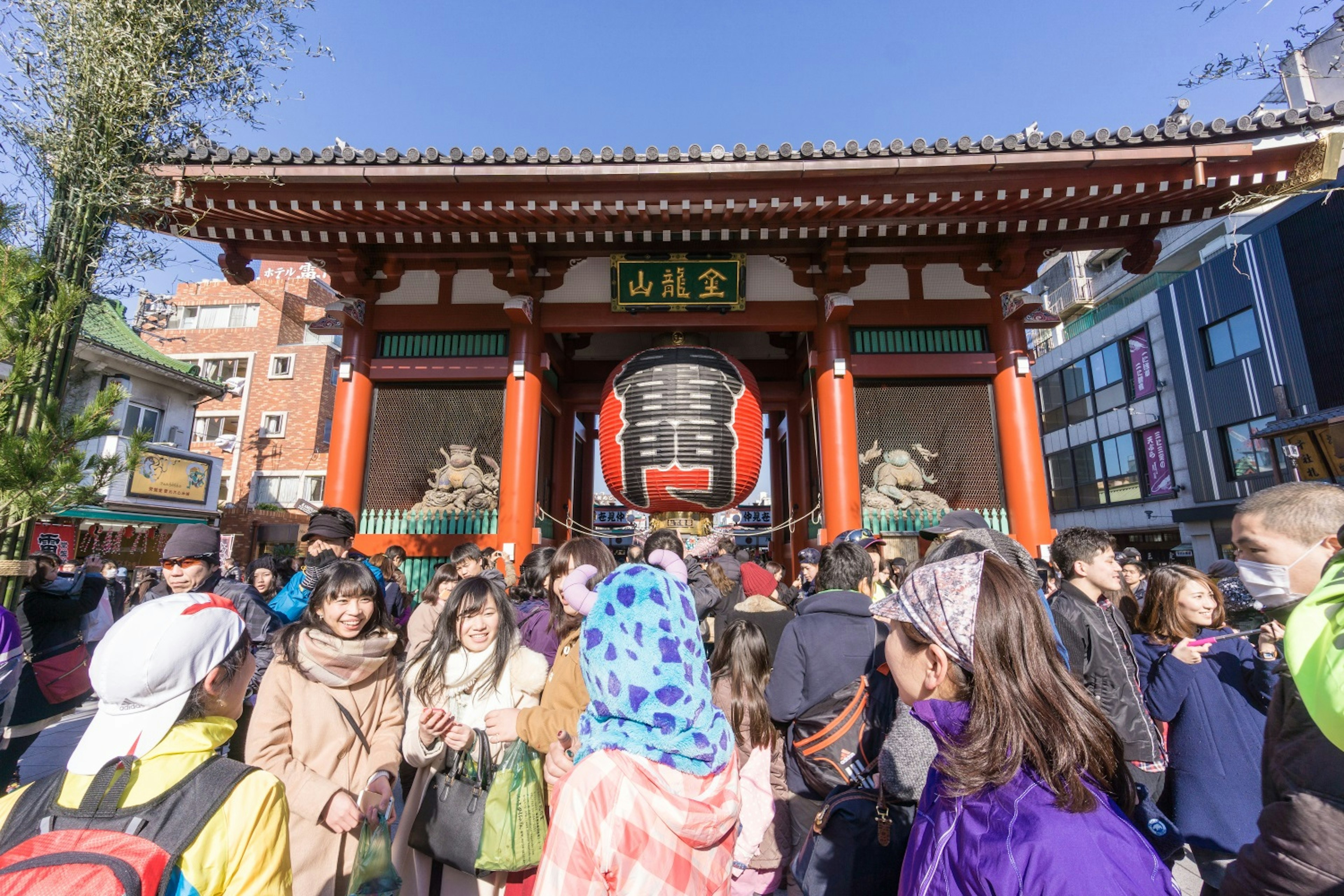 Visitors at Sens-ji temple, Tokyo