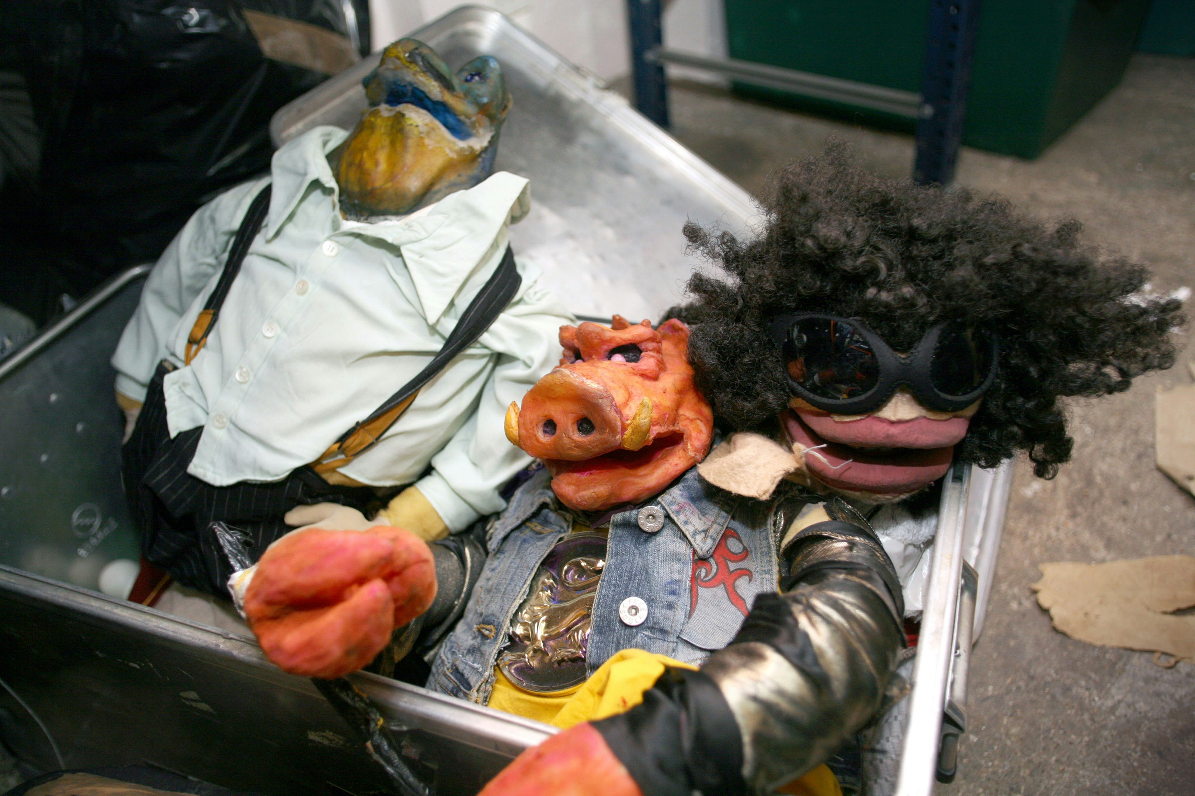 These puppets were found in a suitcase auctioned off at Greasby's, while a muppet named Hoggle from the David Bowie movie Labyrinth was lost and now lives at Unclaimed Baggage.