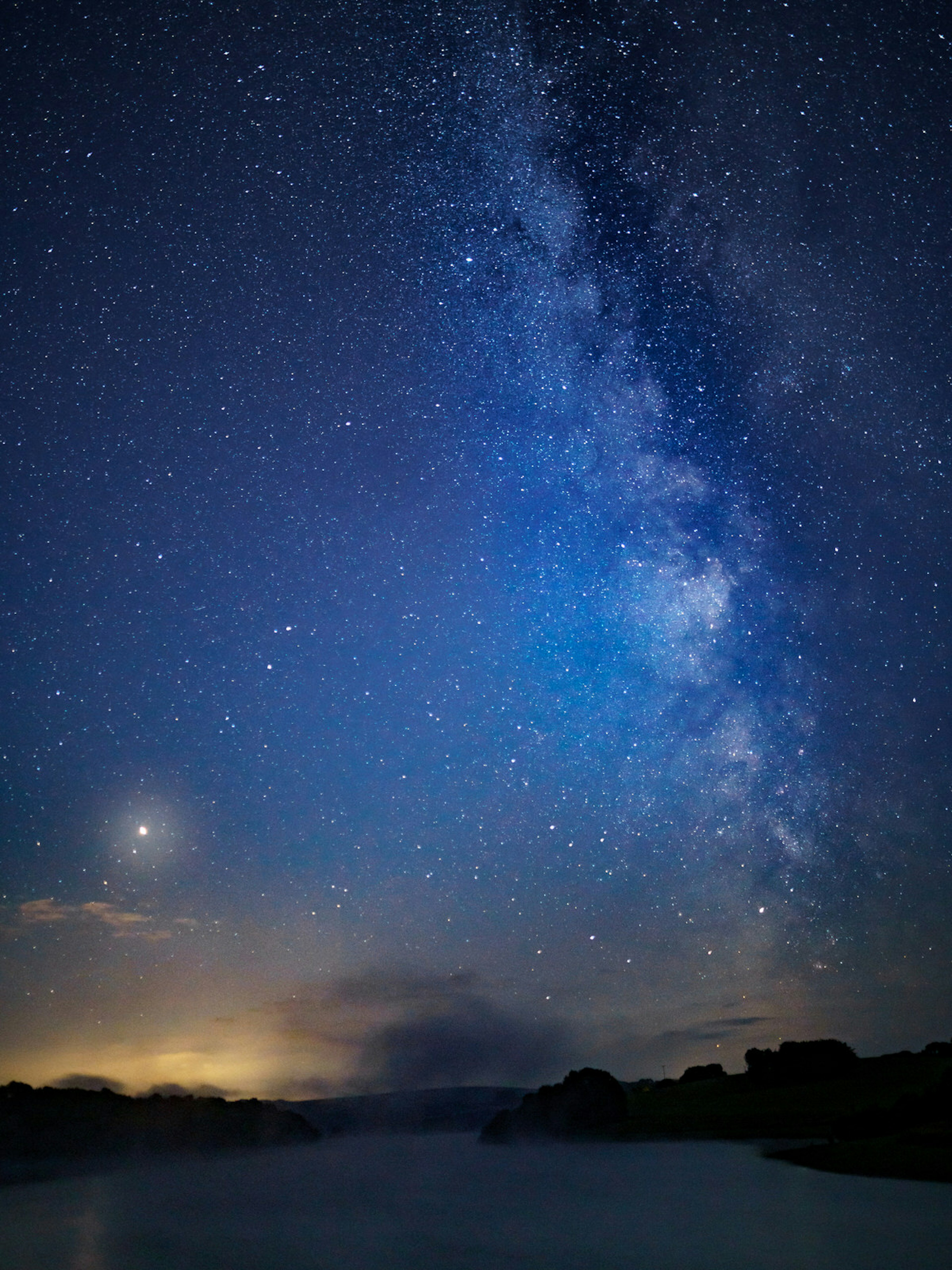 The Milky Way and Mars on display above Devon in summer