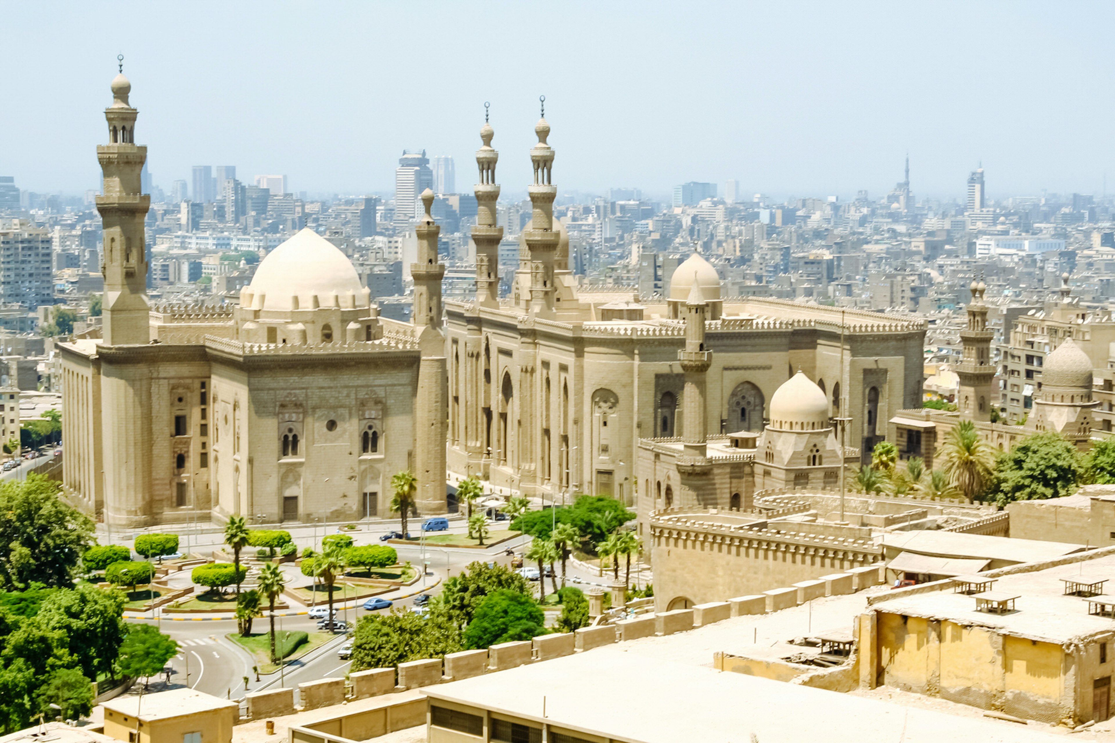 The Mosque-Madrassa of Sultan Hassan located near the Saladin Citadel in Cairo, Egypt. Image by Shootdiem / Shutterstock