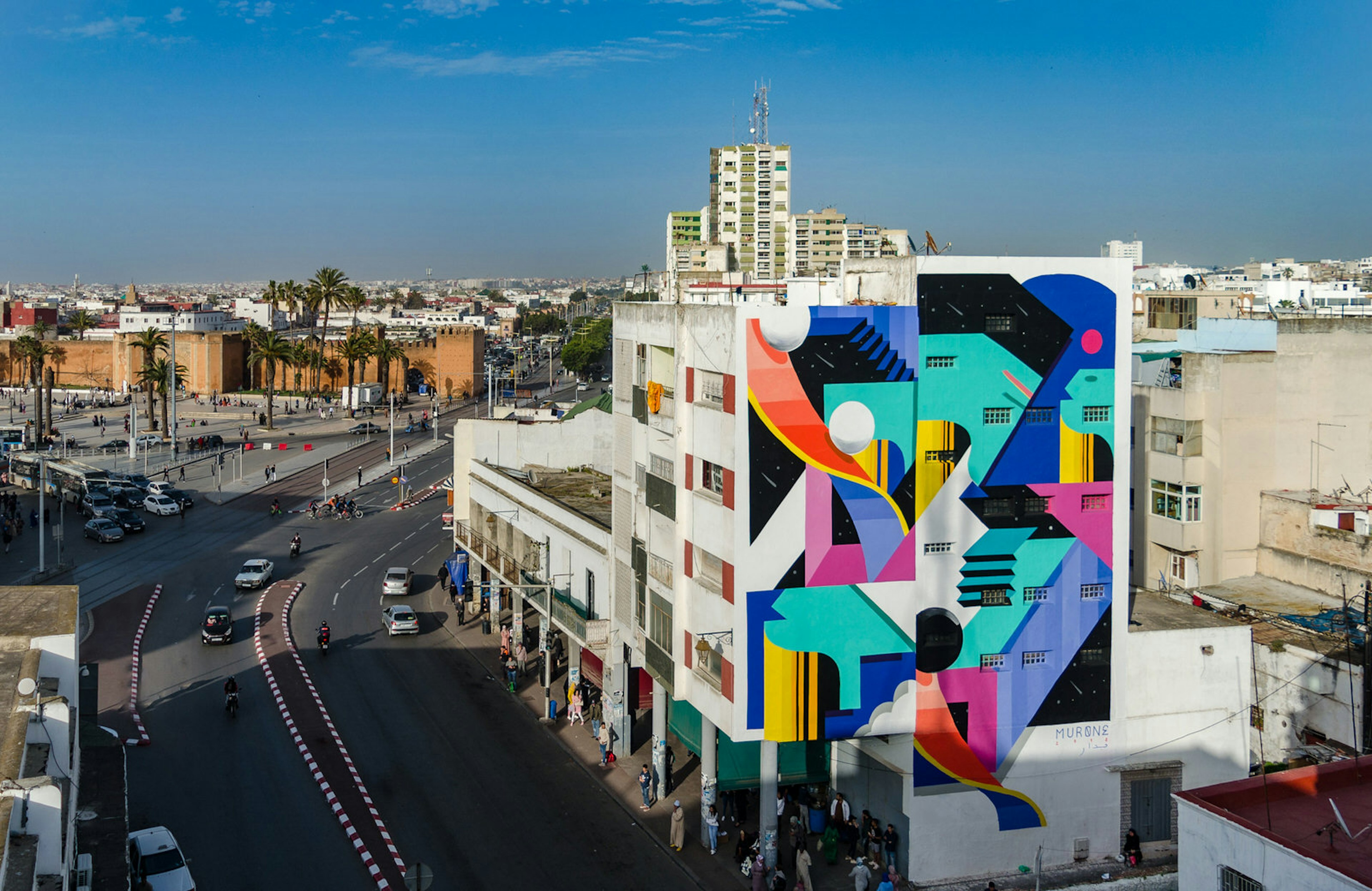 Untitled installation by Mur0ne in Rabat, Morocco © Hamza Nuino / JIDAR2018