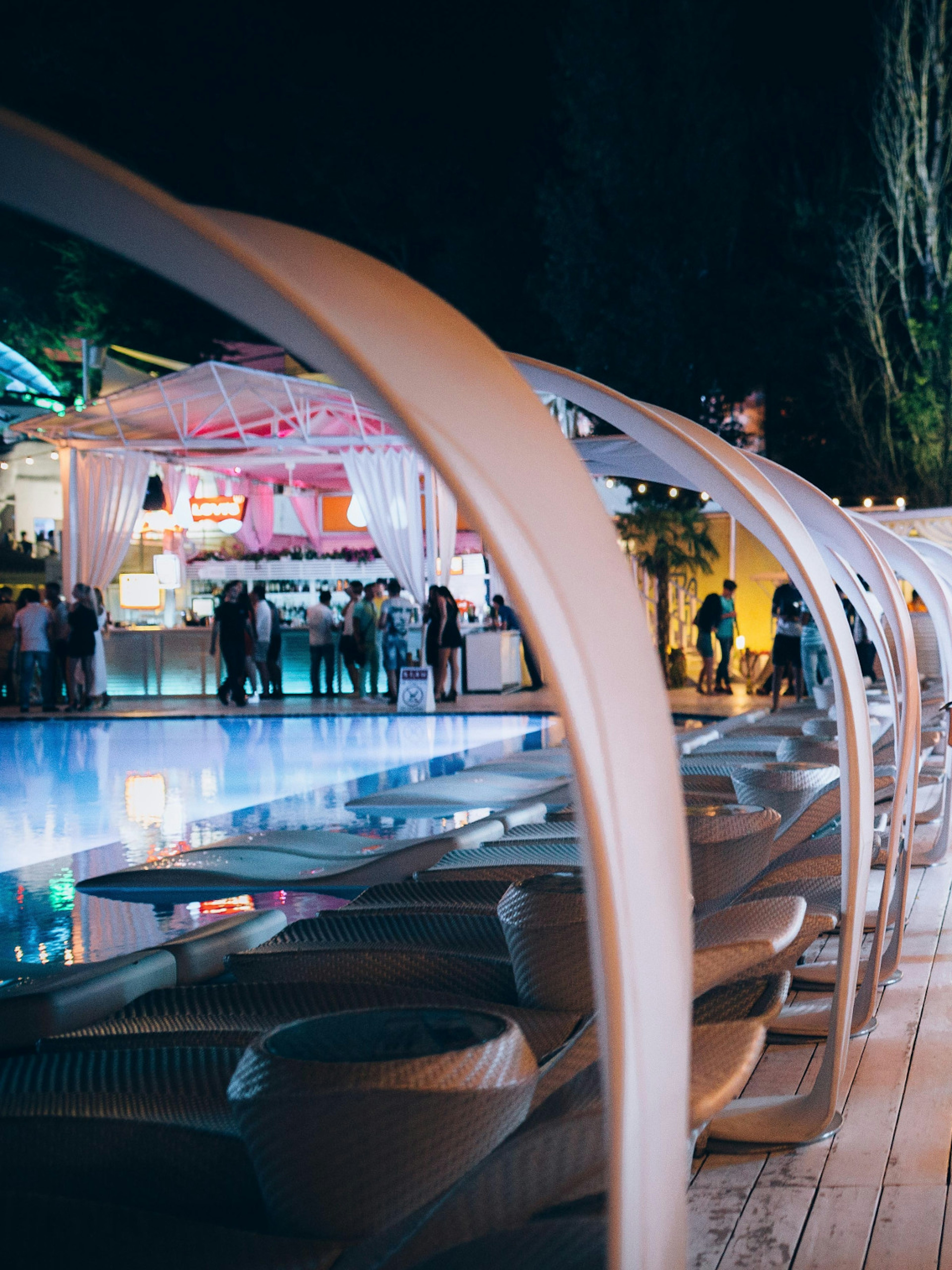 The swimming pool of Ibiza nightclub on Odesa's Arkadia beach