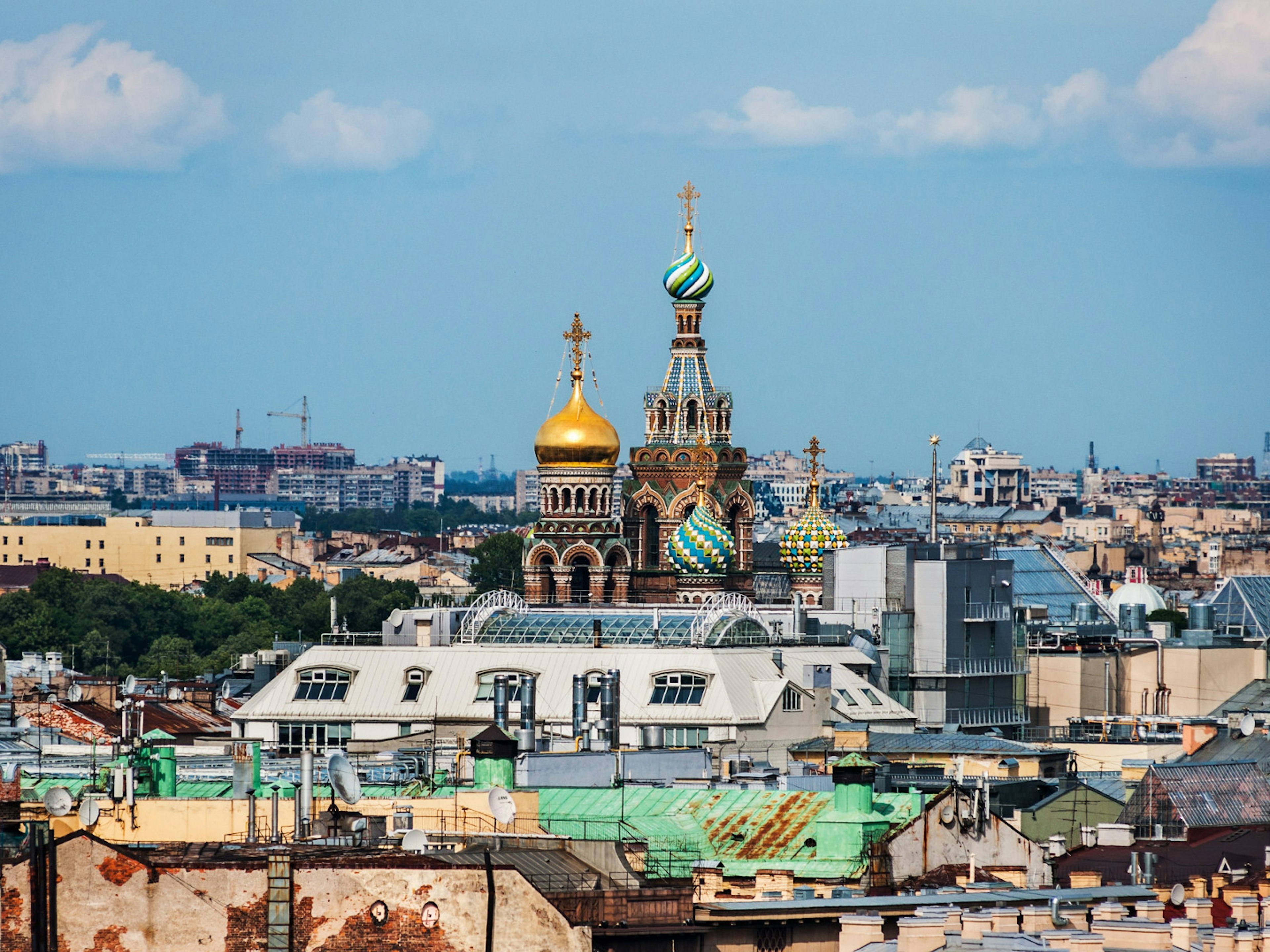 The Church of the Saviour on the Spilled Blood rises above St Petersburg’s rooftops © Eteri Okrochelidze / Shutterstock