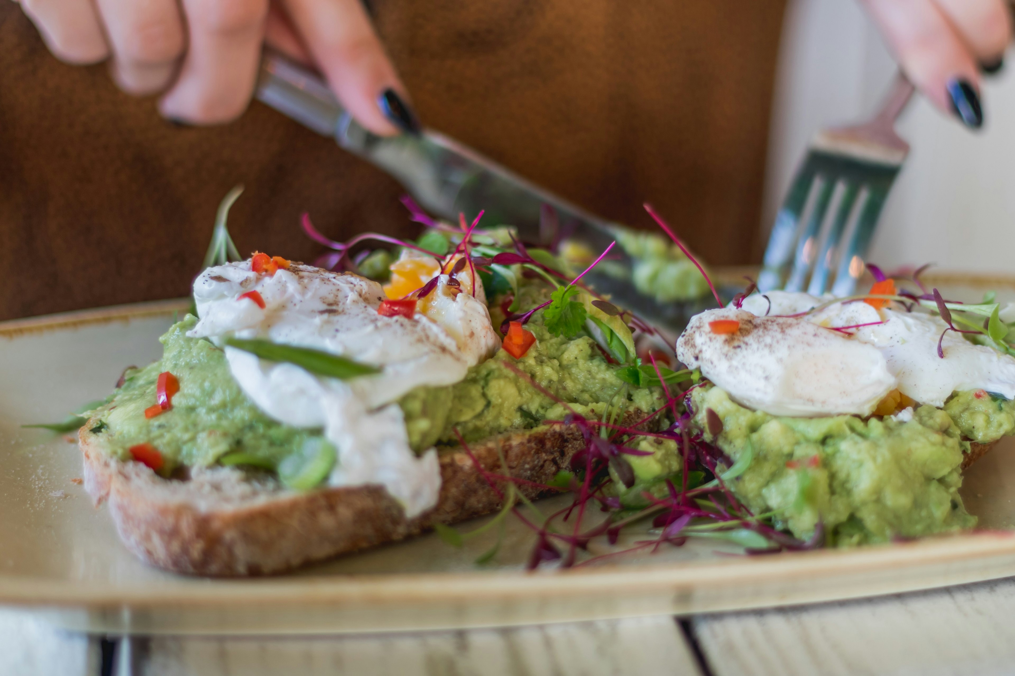 Smashed avocado on toast