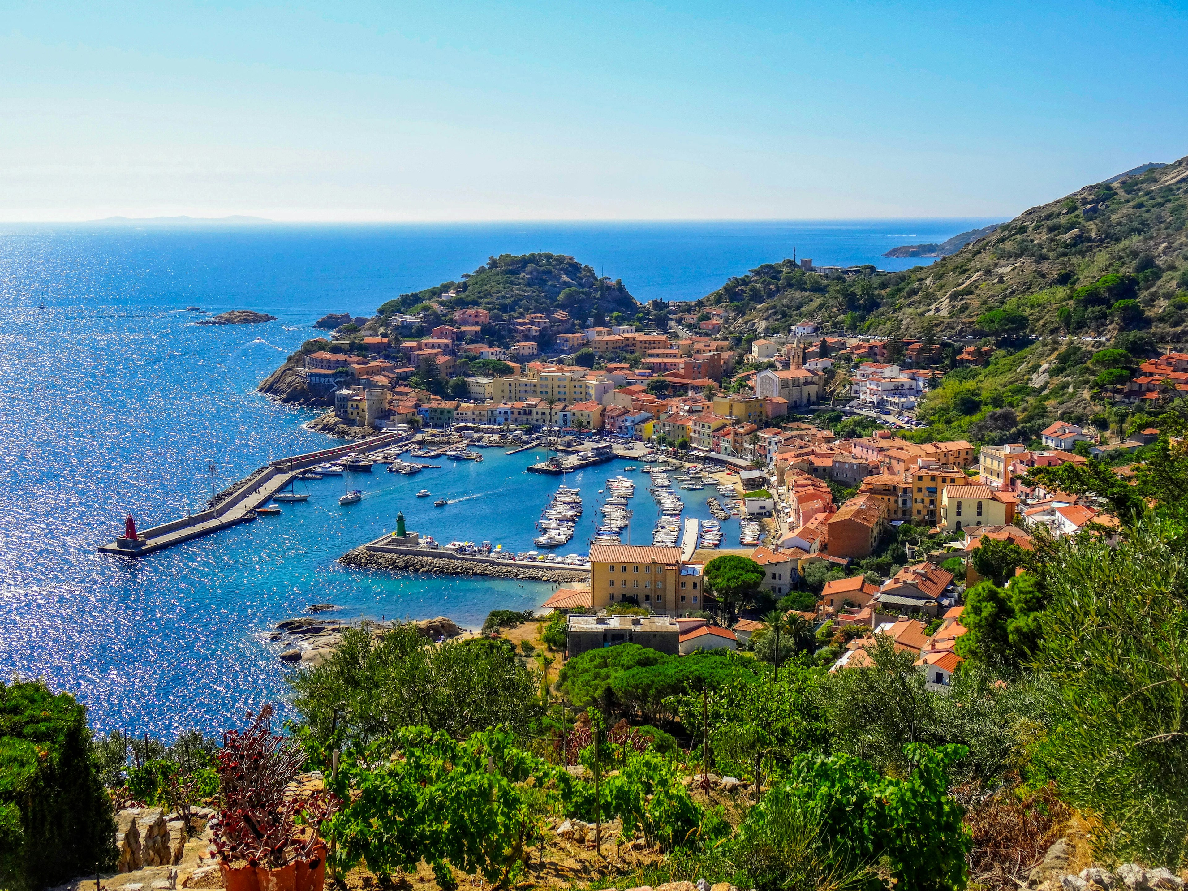 Isola del Giglio, an island off the coastline of Orbetello, is part of the Tuscan Archipelago National Park. Francesco Tommaso Savino/Shutterstock