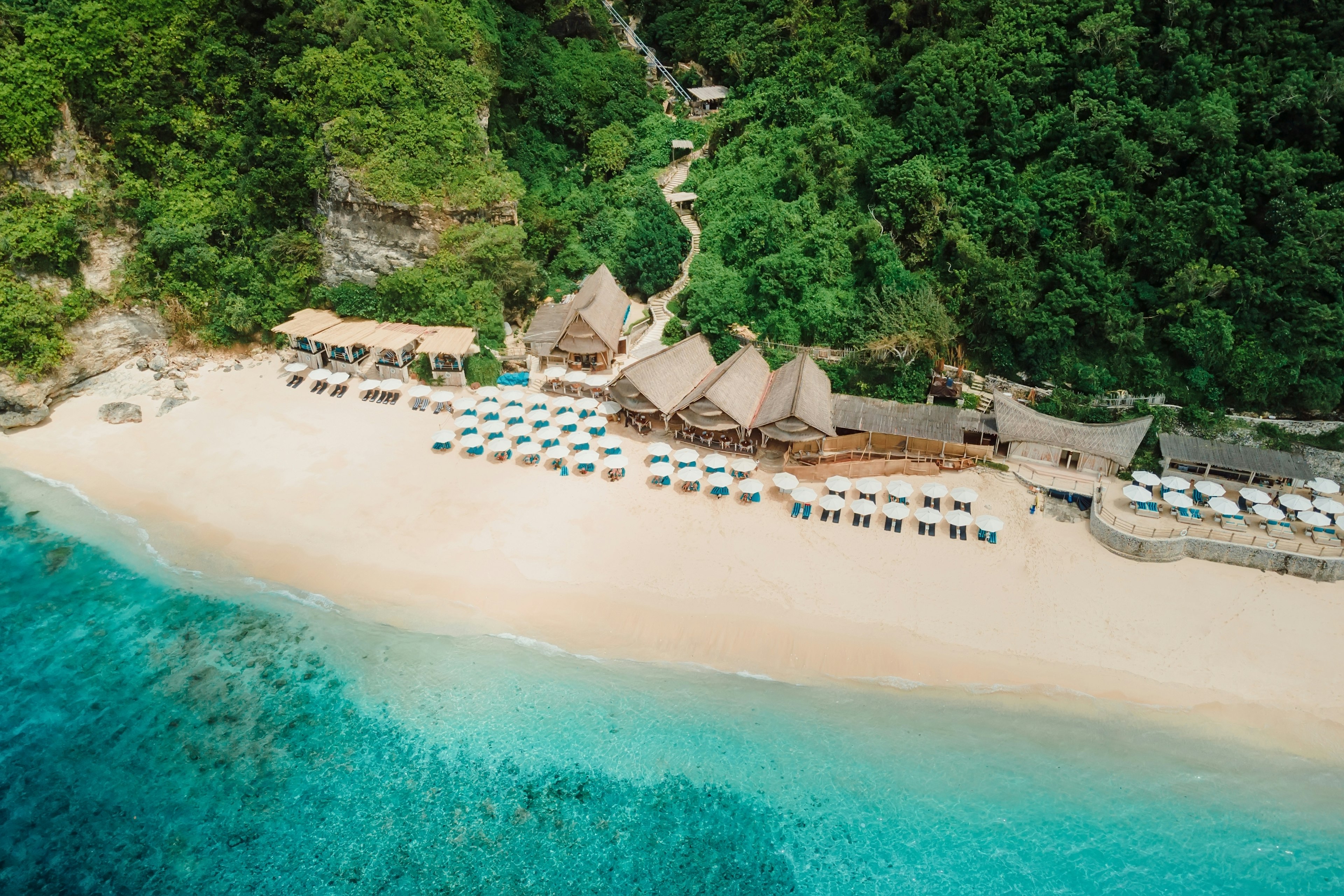 Aerial view of Karma Kandara Beach resort in Bali