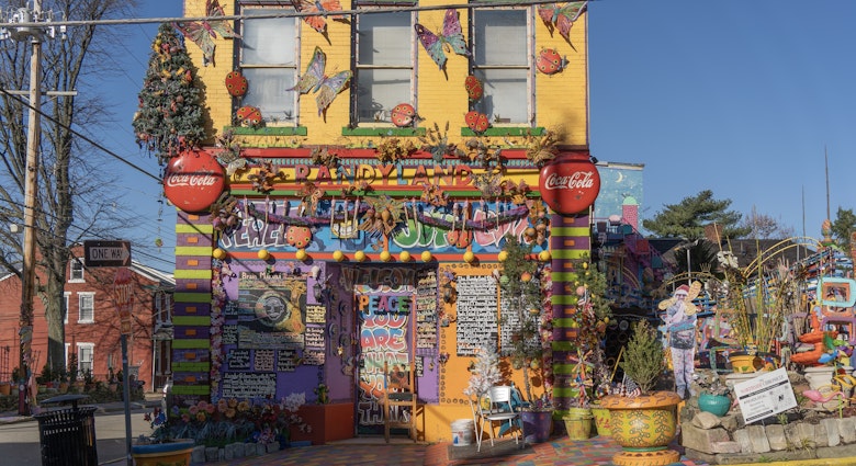 Pittsburgh, Pennsylvania, March 24, 2024: Randyland is an colorful public art museum in Pittsburgh