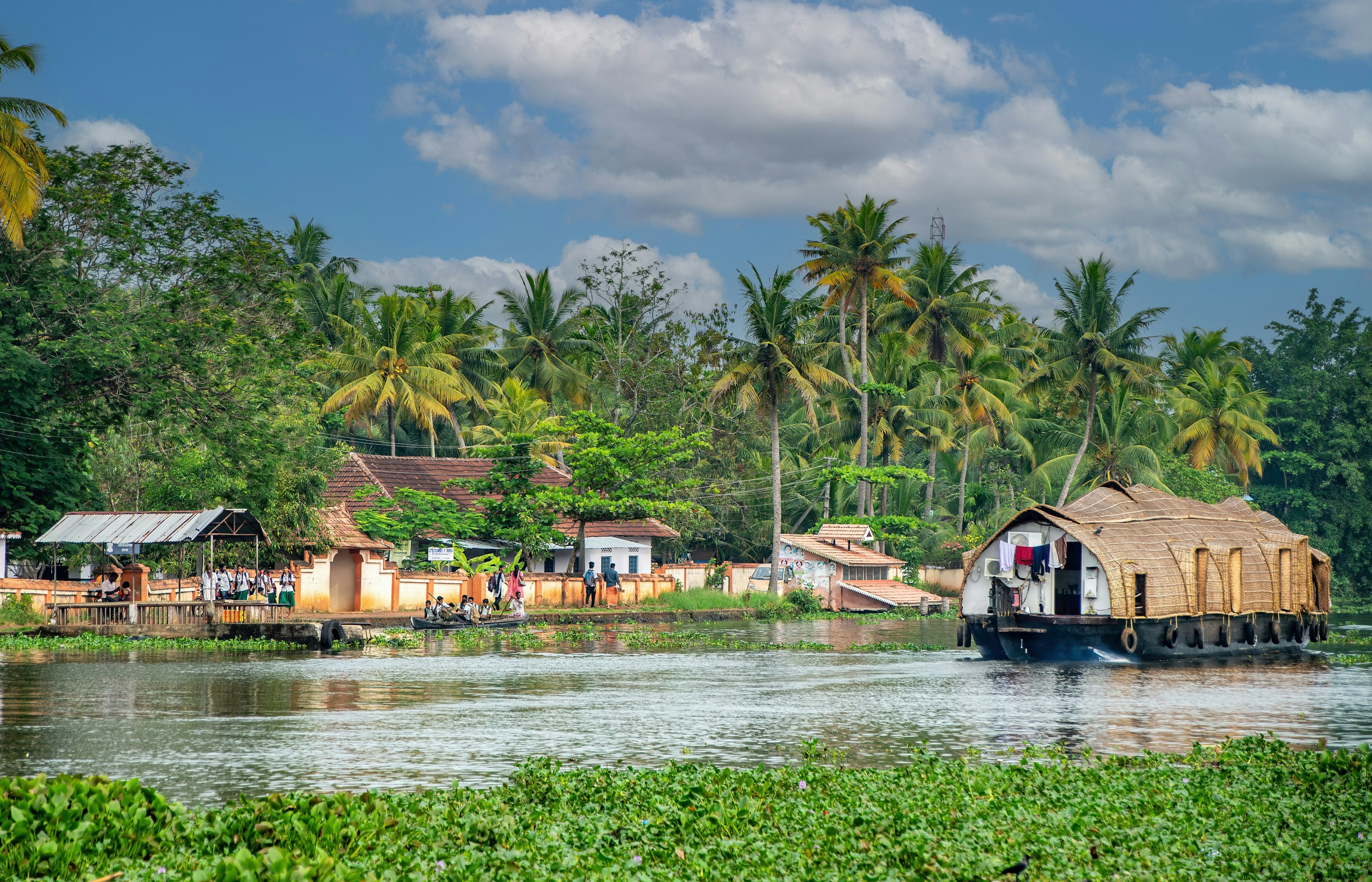 Take an overnight houseboat trip to soak up the atmosphere of Kerala's backwaters.