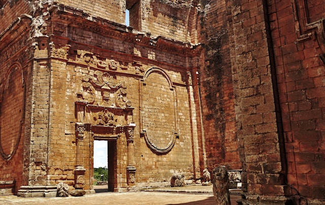 The ruins of former missions in Paraguay show the ambition of the Jesuit priests who sought to spread Christianity. Aleksandra Kossowska/Shutterstock