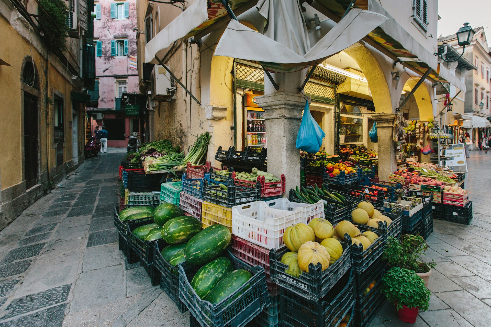 Old grocery store on Corfu, Kerkyra, Greece.