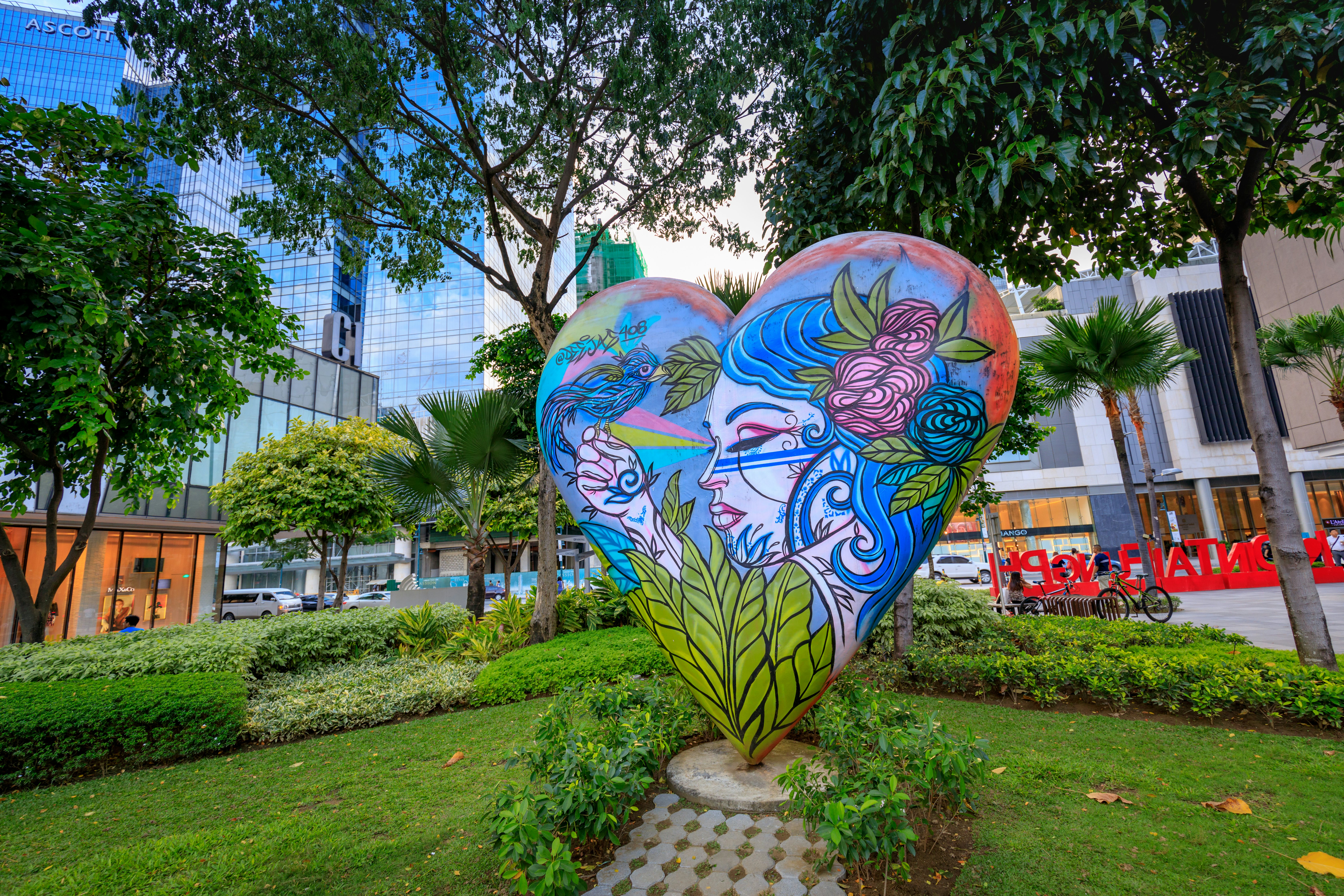 Amid the ultra-modern buildings of Bonifacio Global City, keep an eye out for vivid murals and sculptures. Shutterstock