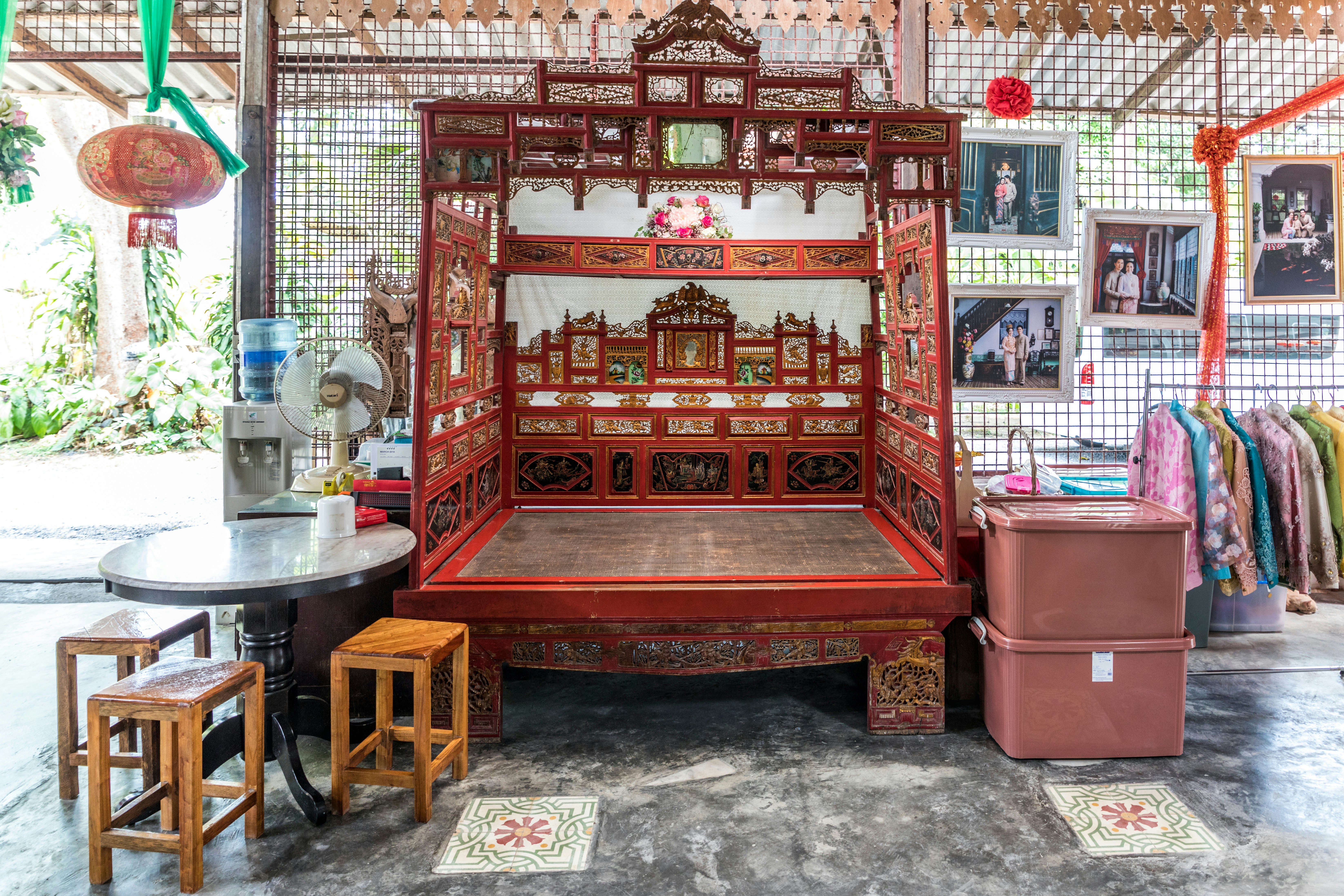 Interior of the Chinpracha House, which features  Sino-Portuguese architecture.