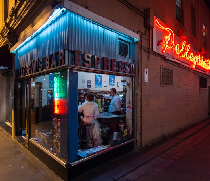Melbourne, Australia - July 18, 2015: Pellegrini's is an iconic city espresso bar and coffeehouse at the Spring Street end of Bourke Street in central Melbourne.
298311632
espresso, window, italian, cafe, street, australia, australian, iconic, bar, woman, coffee, coffeehouse, melbourne, neon, patrons, house, night, lounge, victoria, restaurant, light, shop, people, exterior, corner, bourke, pellegrinis