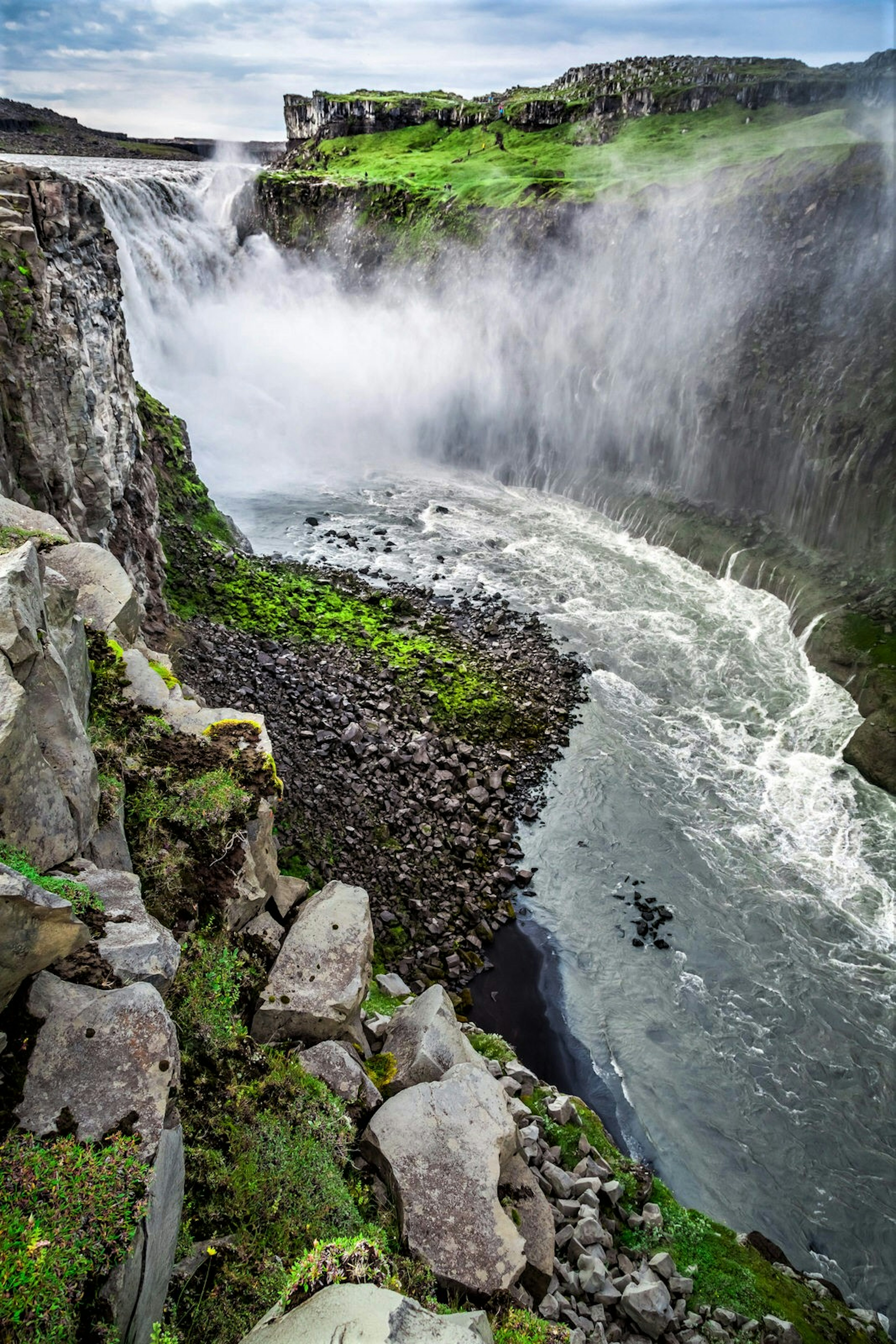 Gushing water at Dettifoss