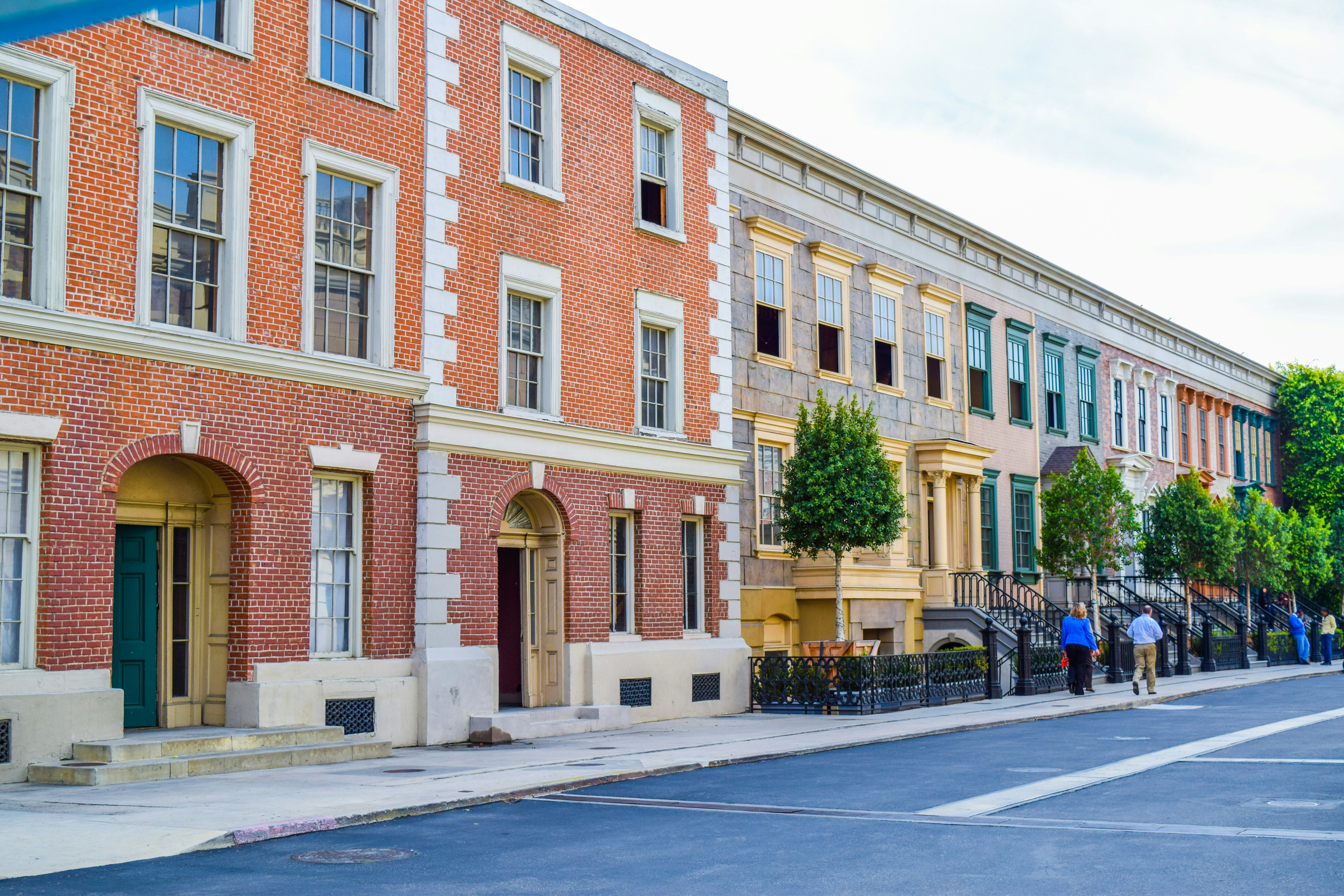 Exterior of a street set at Warner Bros. Studio in LA