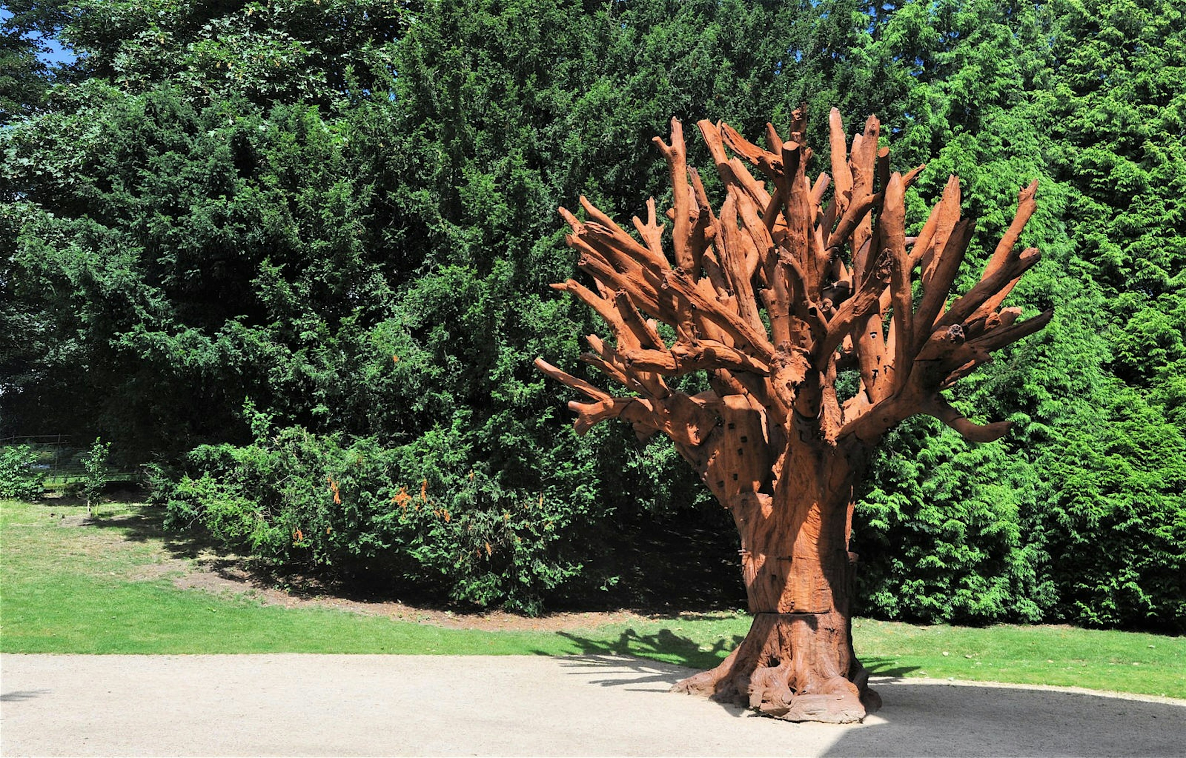 Metal tree sculpture by Chinese artist Ai WeiWei at the Yorkshire Sculpture Park