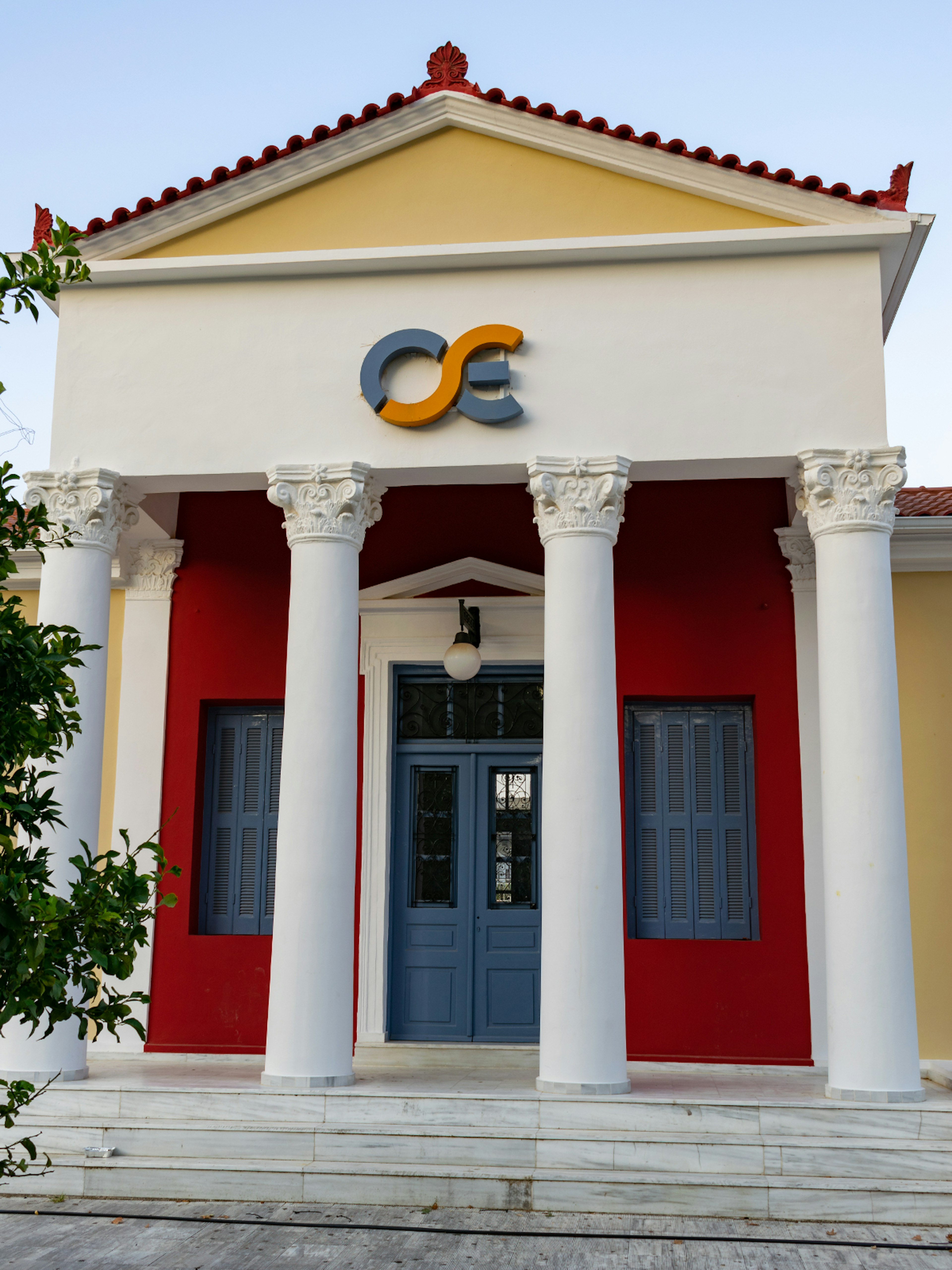 The old train station building of Olympia in the western Peloponnese