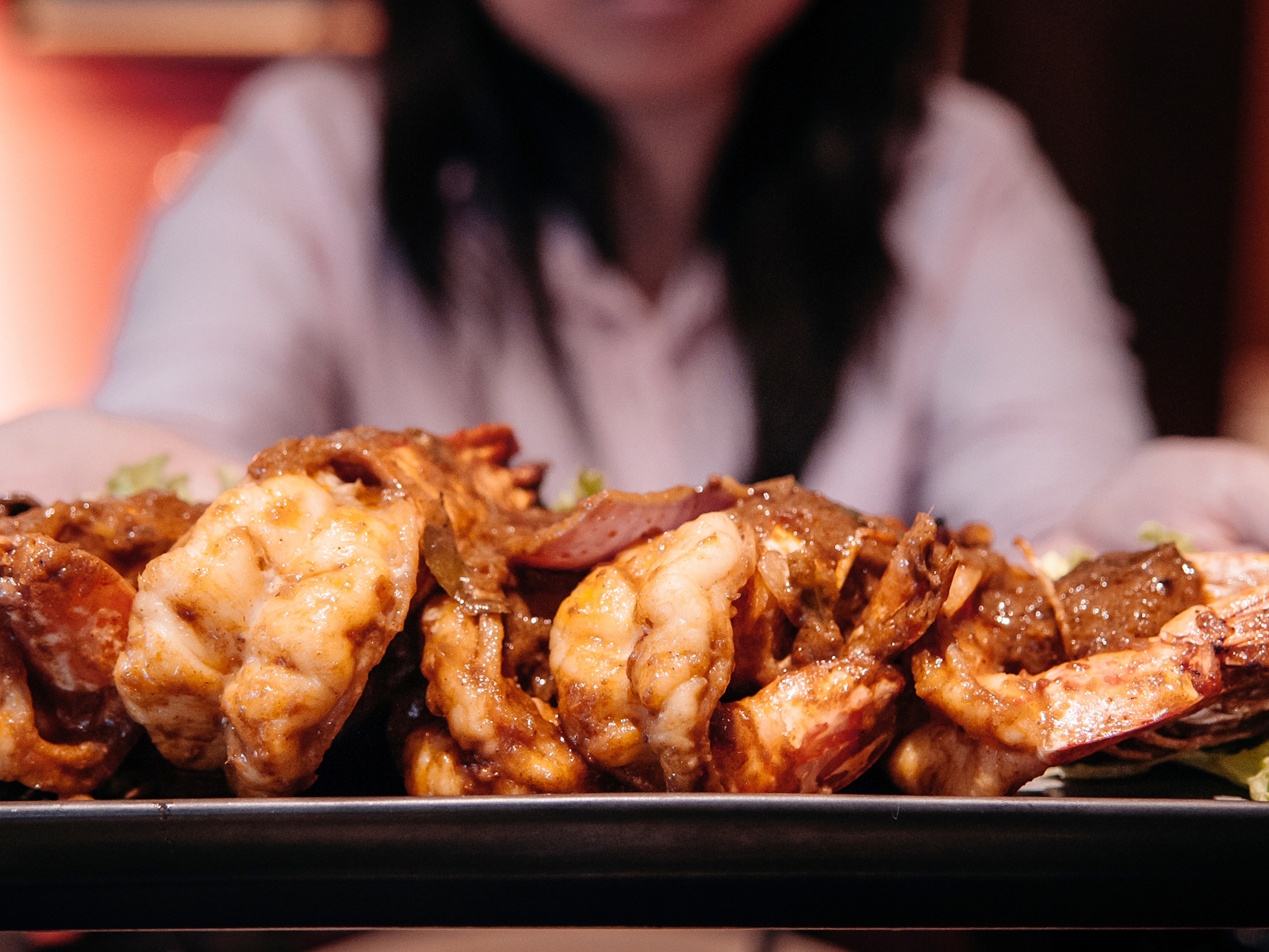 Deep-fried tiger prawns, best enjoyed with Tiger beer