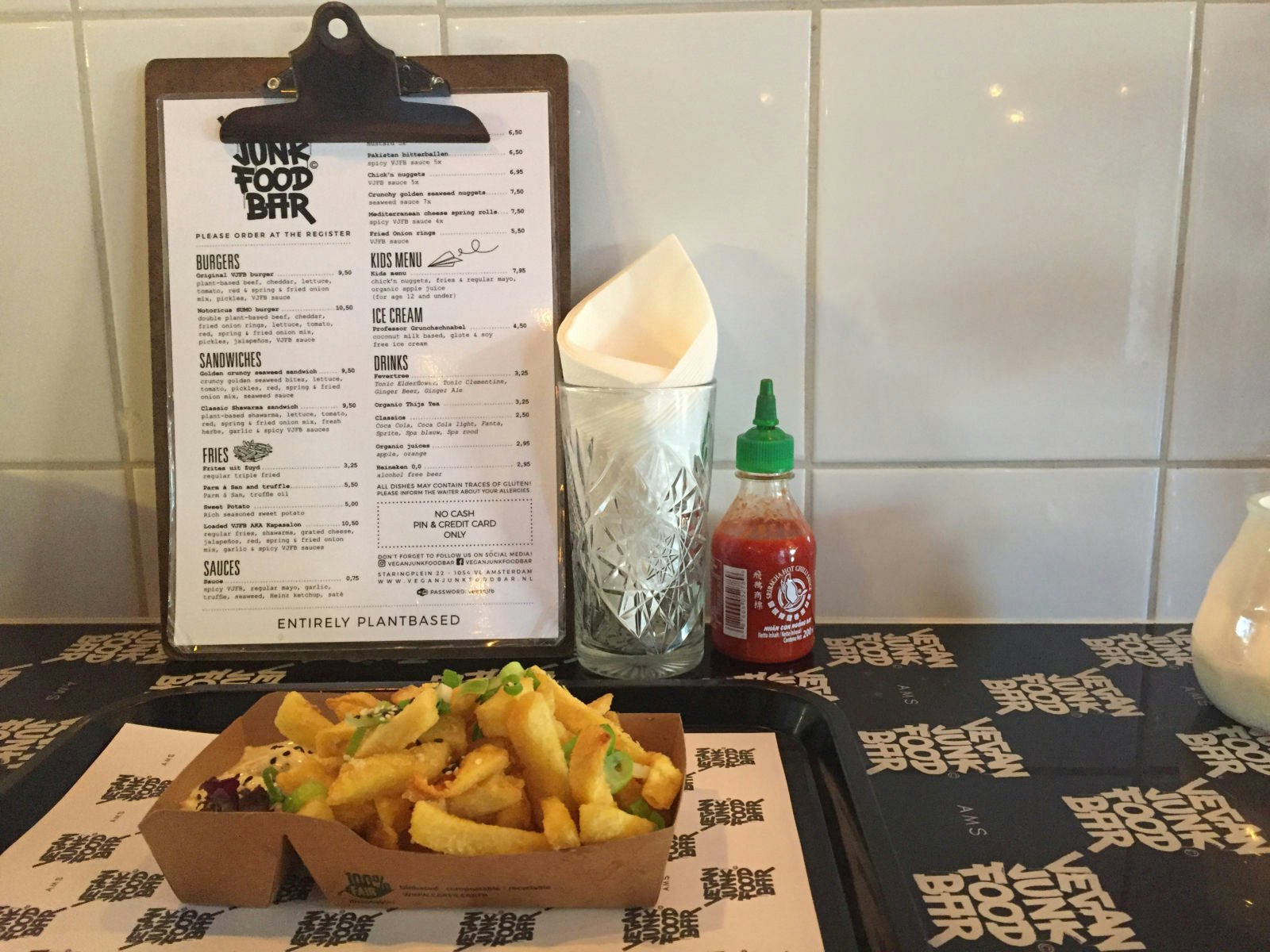 A box of chips at Vegan Junk Food Bar in Amsterdam, The Netherlands © Claire Bissell / Lonely Planet