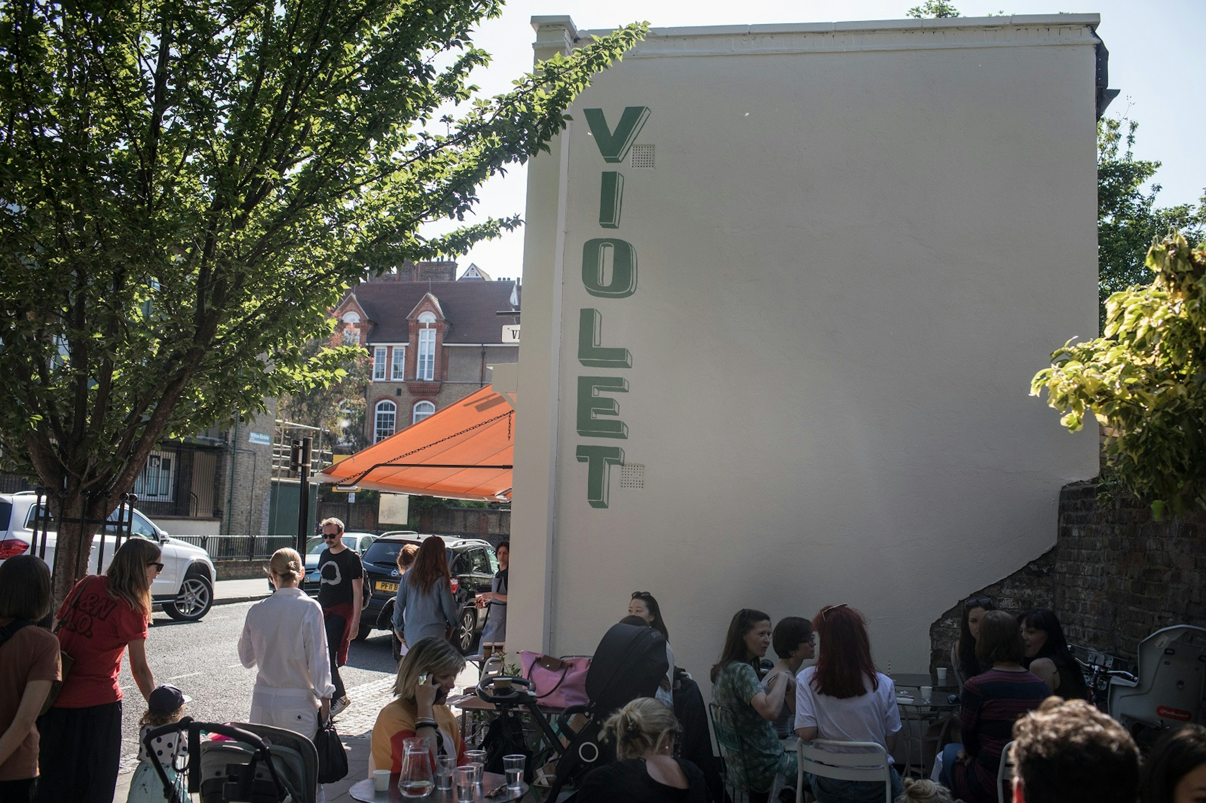 Violet Bakery in Hackney is where the royal wedding cake was made. Image shows a royal wedding street party to celebrate the marriage of Prince Harry and Meghan Markle at the Wilton Way Hackney street Violet Bakery party on May 19, 2018 in London, England. (Photo by Chris McGrath/Getty Images)